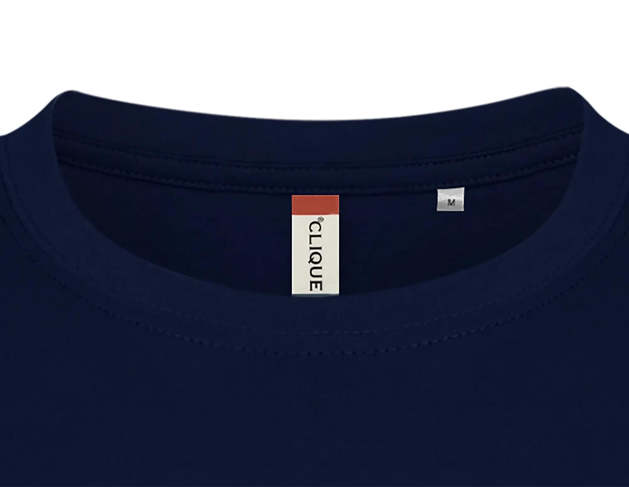clique Basic-T Herren-T-Shirt eng anliegend aus Baumwolle — dark Marineblau 5/8