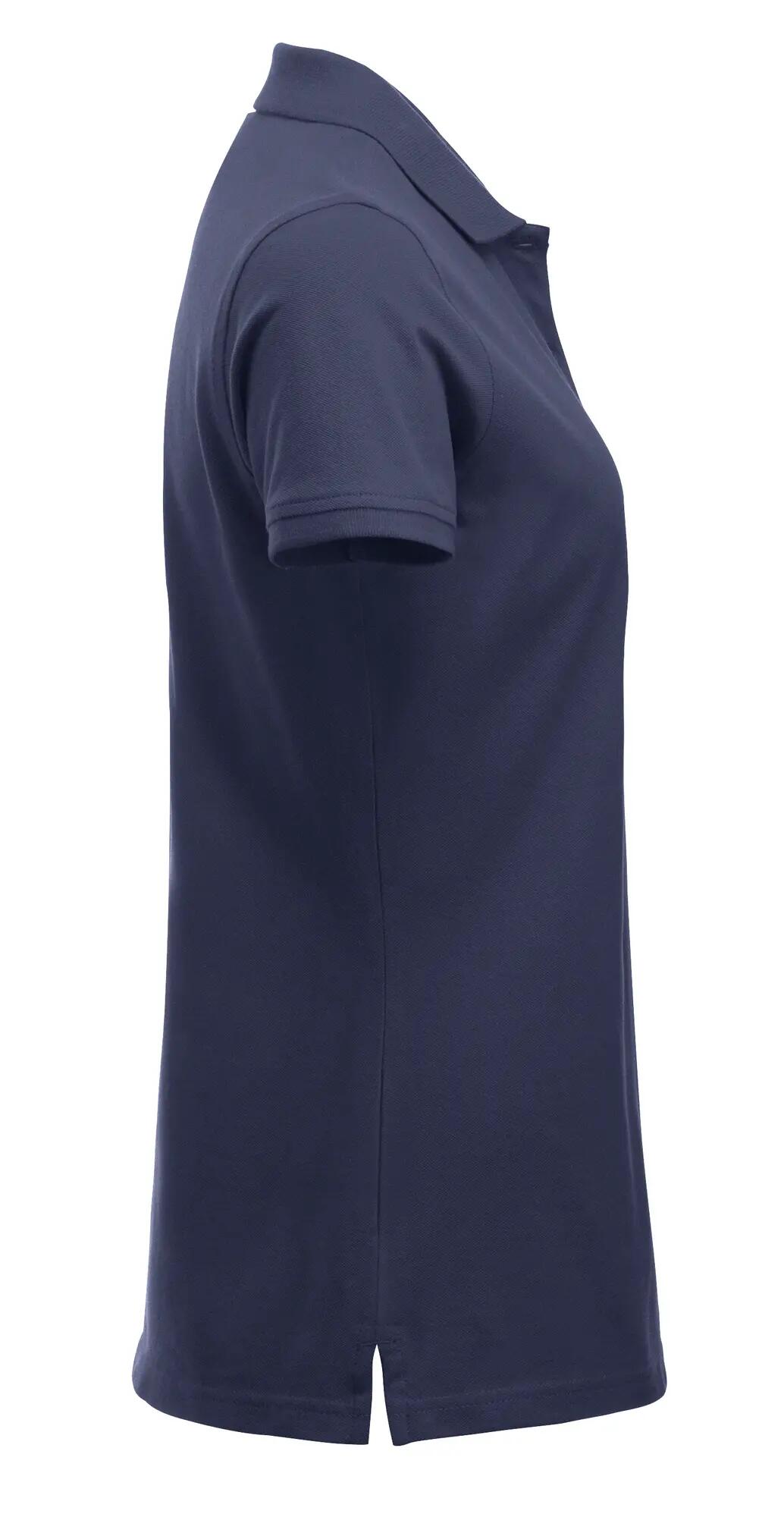 clique Classic Marion S/S Polo em algodão, corte moderno – dark navy 4/4