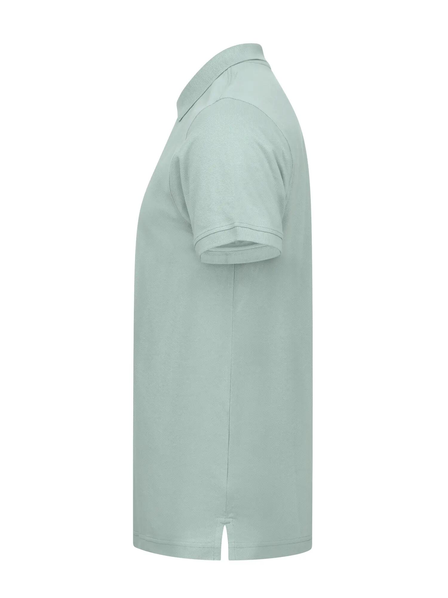 clique Classic Lincoln S/S polo em algodão, corte moderno – Sage Green 3/4