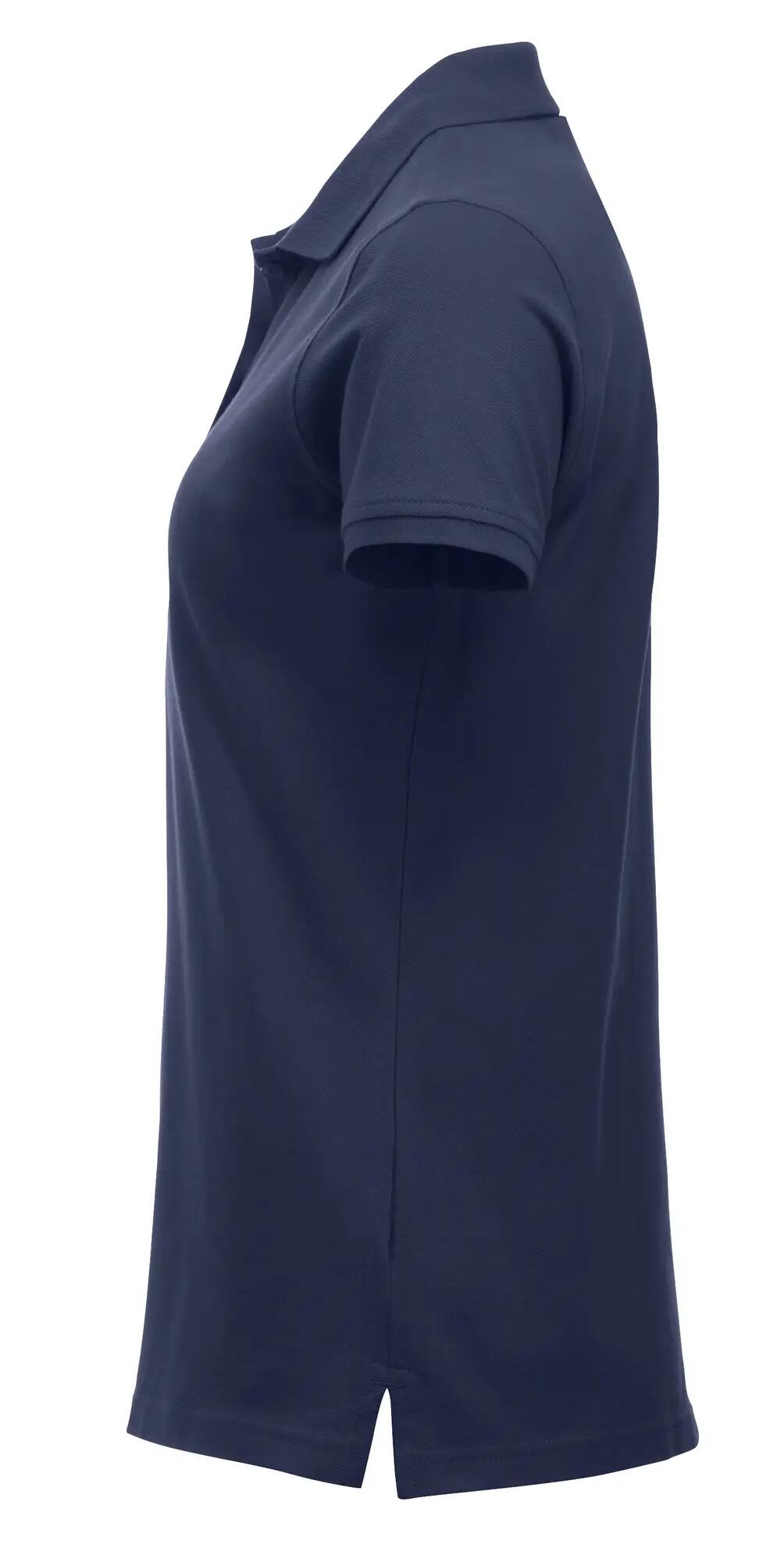 clique Classic Marion S/S Polo em algodão, corte moderno – dark navy 3/4