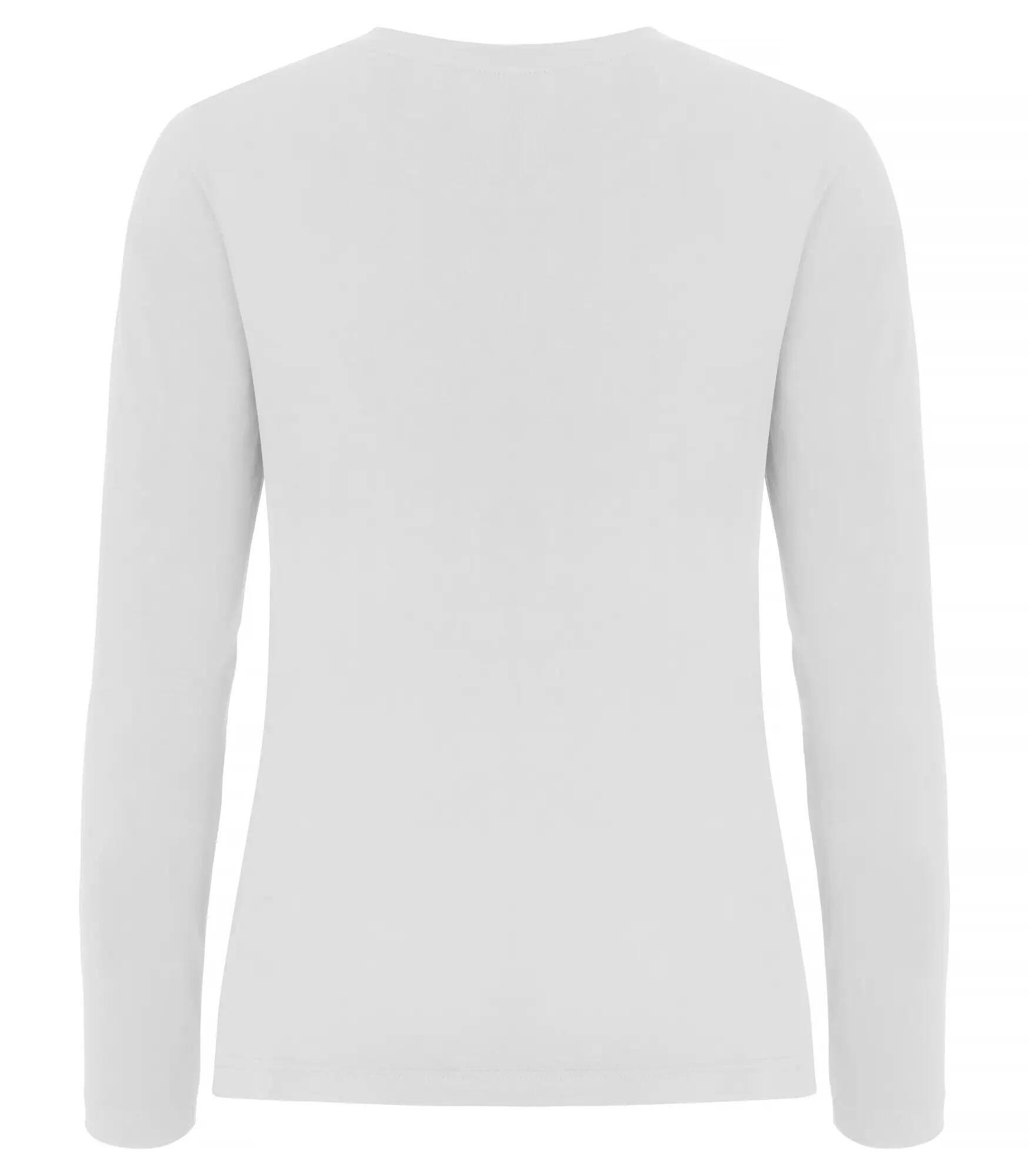 clique Premium Fashion-T L/S Women t-shirt de manga longa em algodão – White 2/4