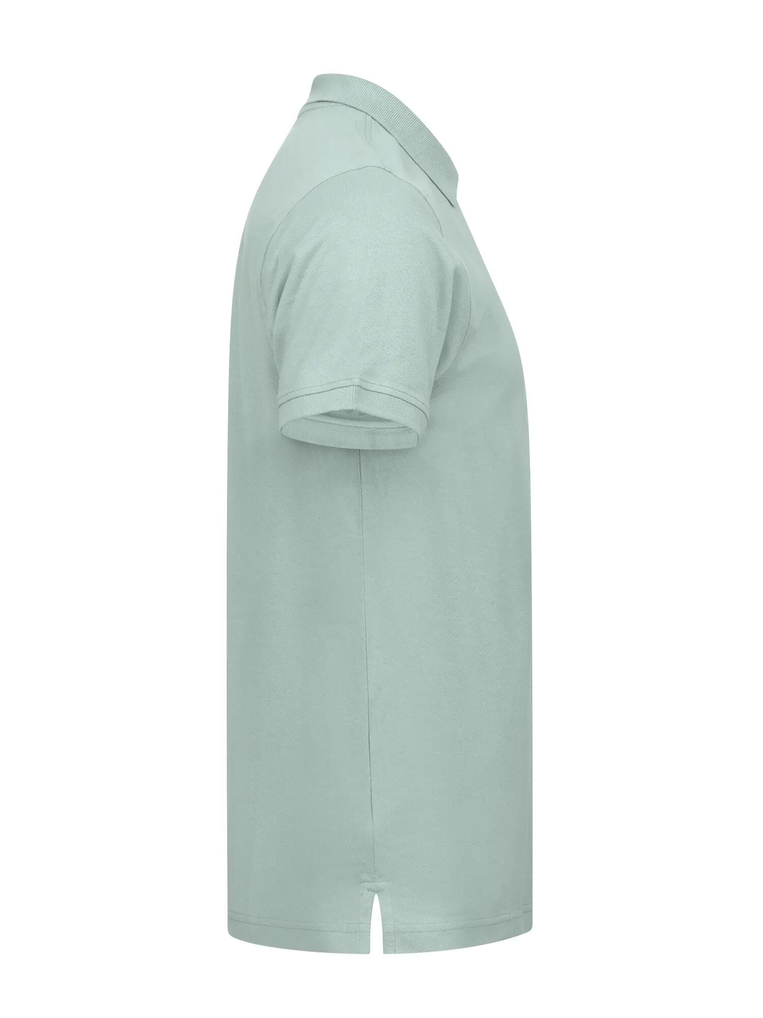 clique Classic Lincoln S/S polo em algodão, corte moderno – Sage Green 2/4