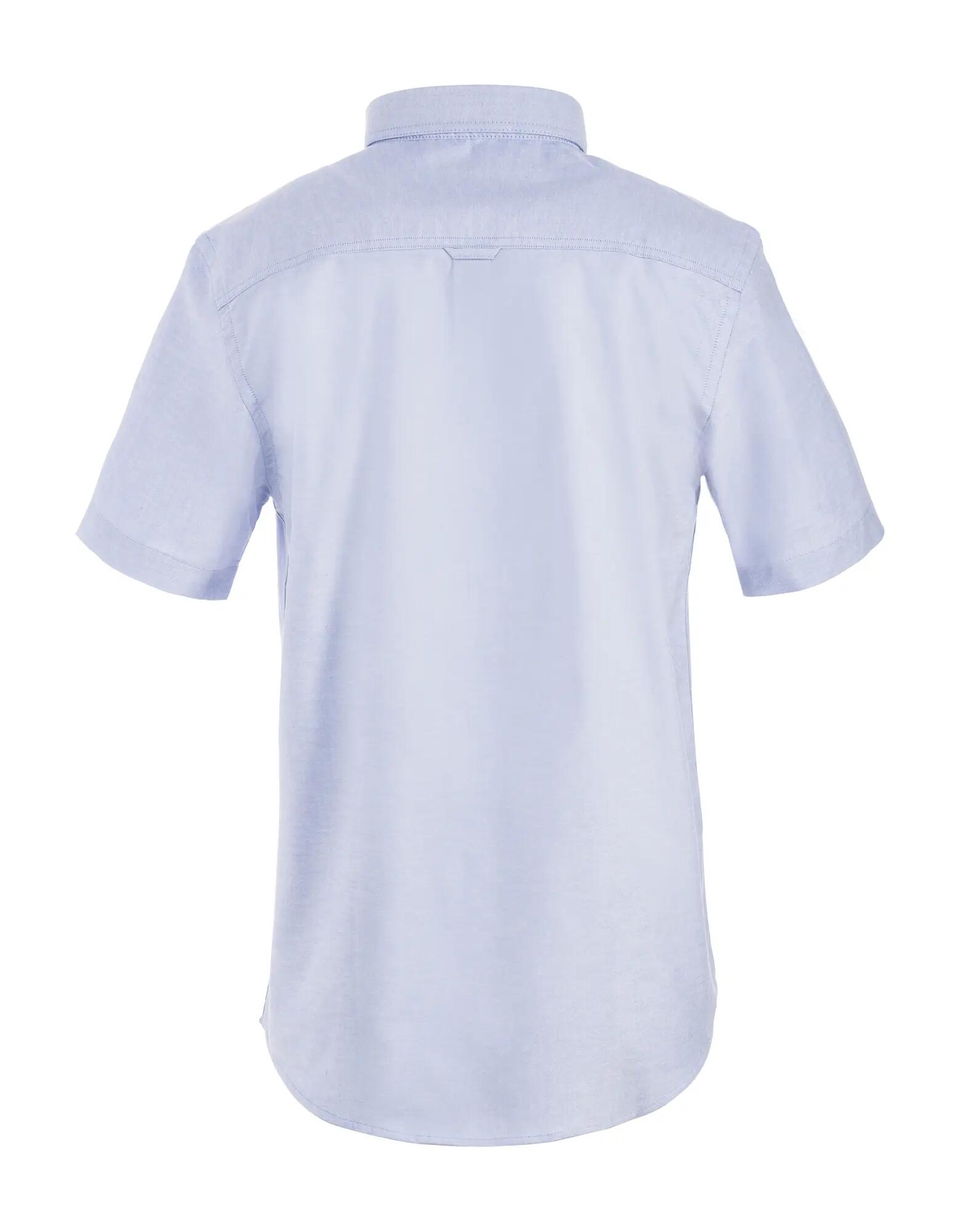 clique camisa Oxford Cambridge manga curta 100% algodão – royal blue 2/4