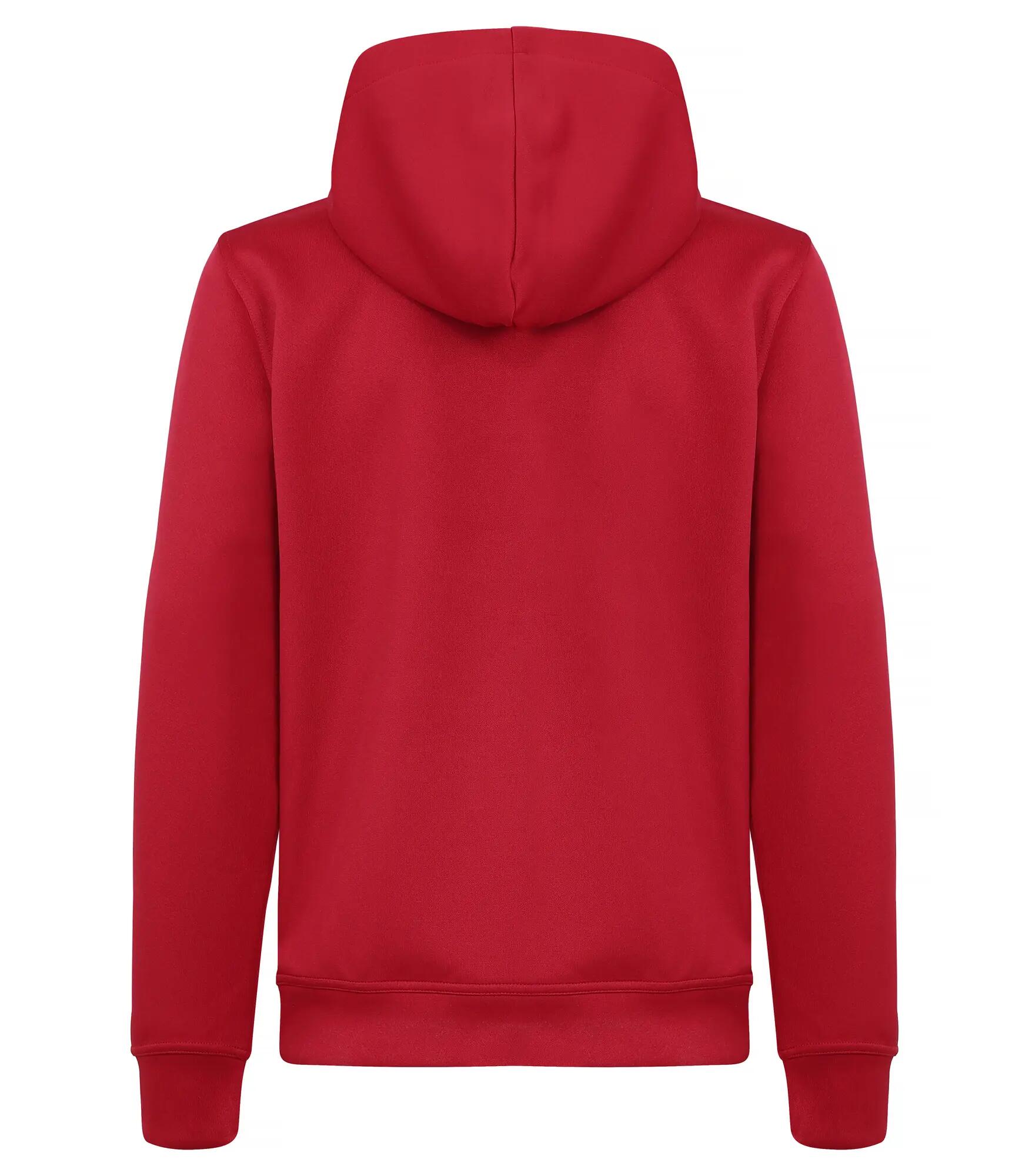 clique Basic Active Hoody Junior – 100% poliéster spun dyed, Vermelho – Red 2/4