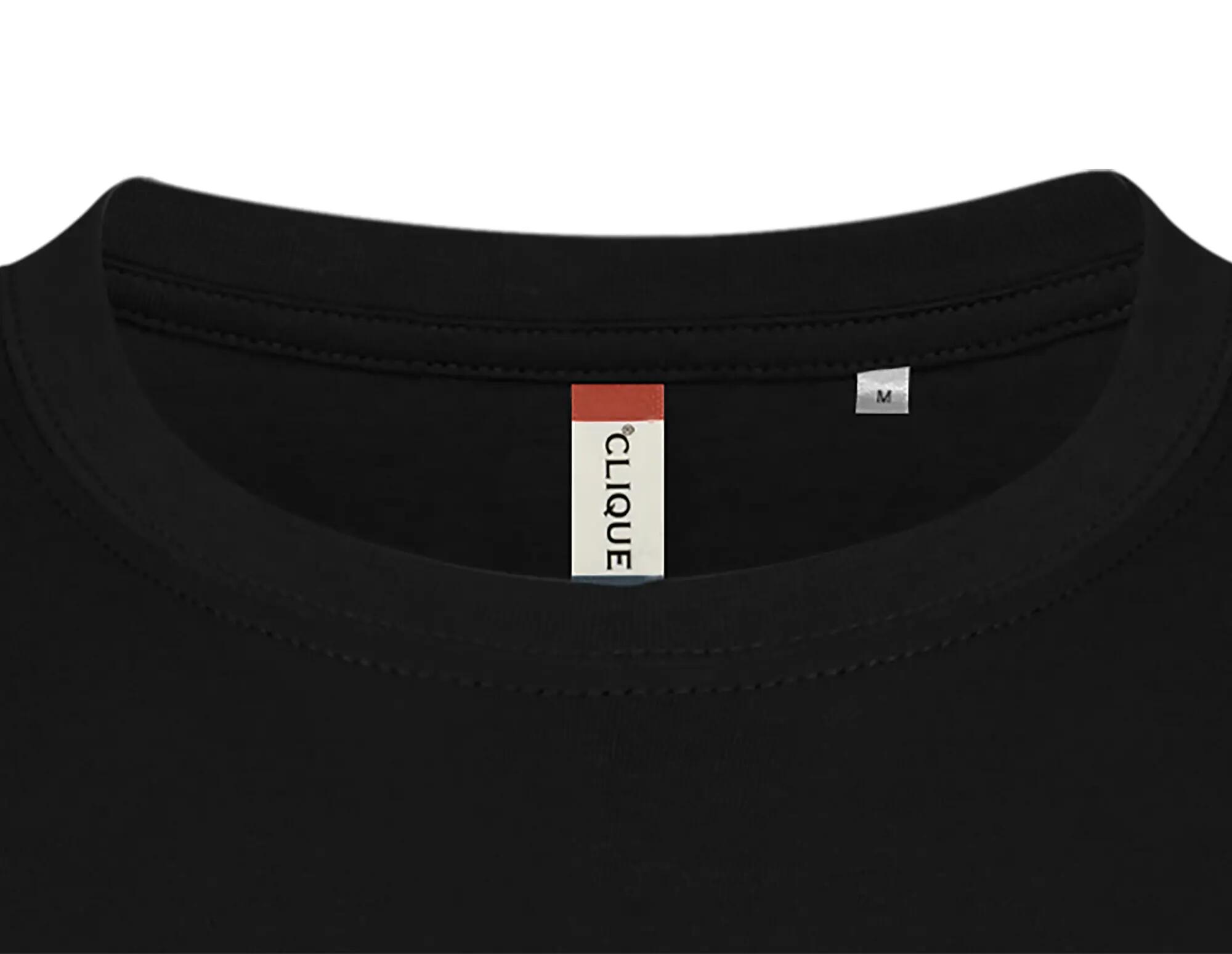 clique Basic-T Herren-T-Shirt, enger Schnitt – black 5/5