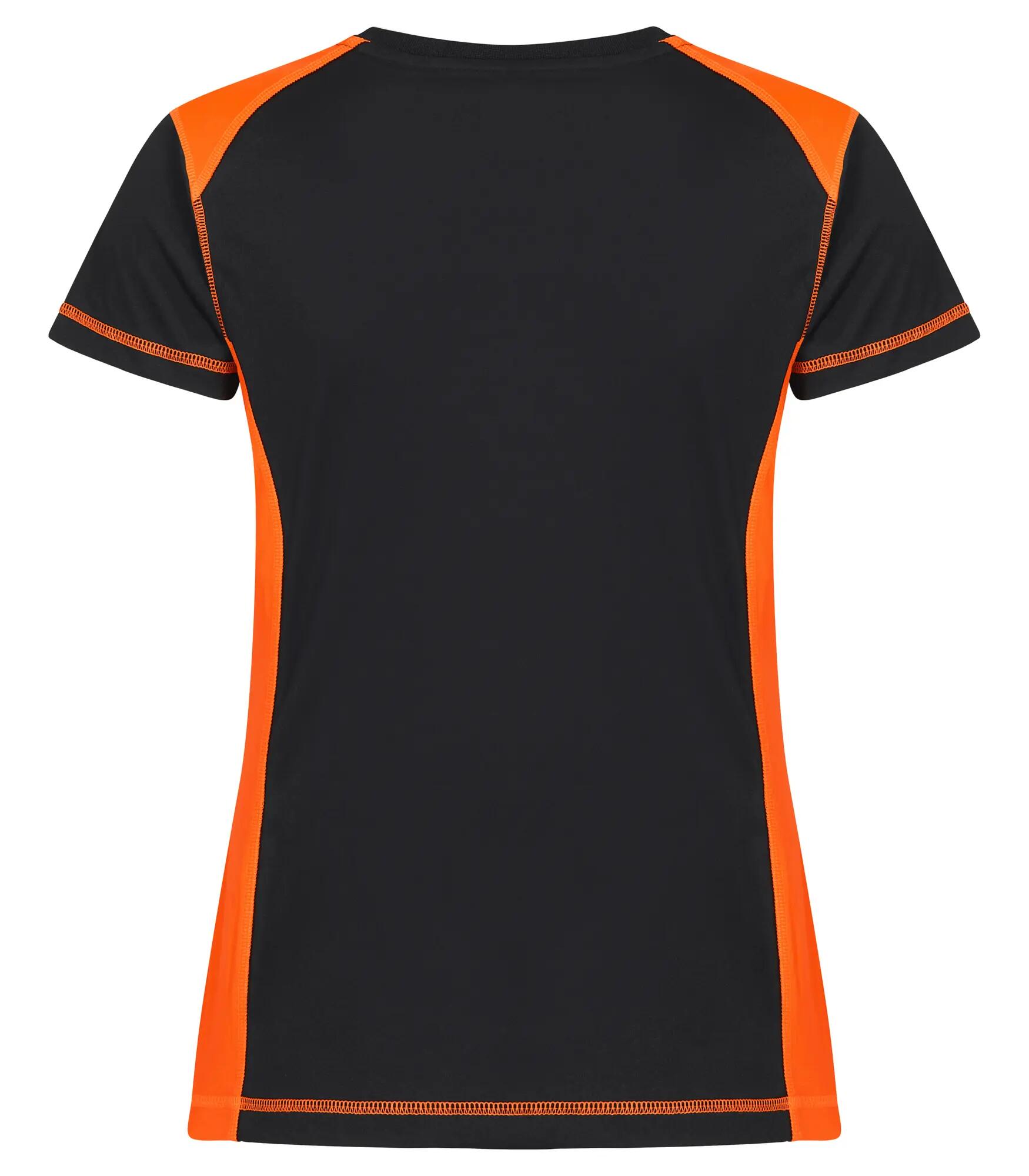 clique Ambition-T Women — Damen-T-Shirt mit hoher Sichtbarkeit – Visib Orange 3/4
