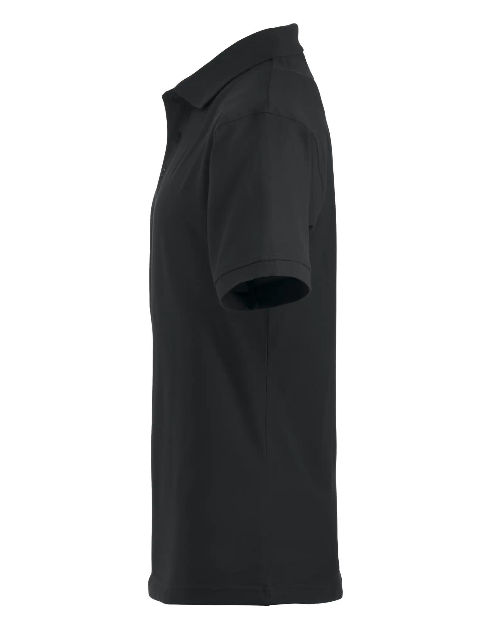 clique polo Lincoln in cotone pettinato — classico e resistente – black 3/4