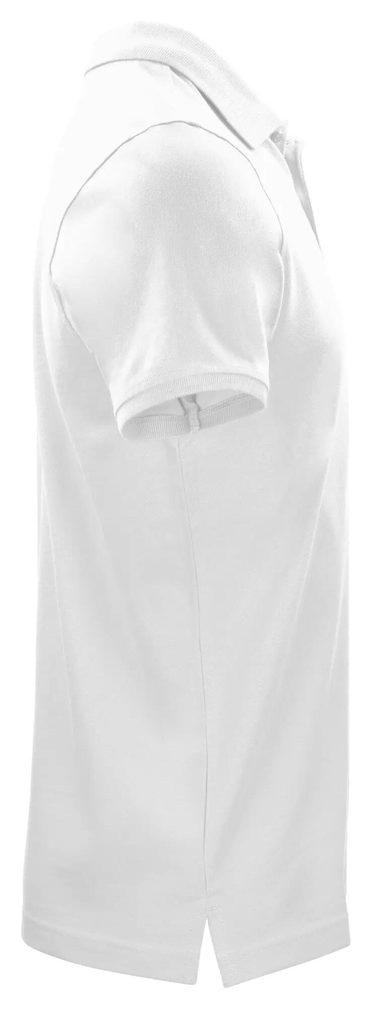 clique Classic OC Polo z bawełny organicznej – klasyczny krój, biały – white 4/4
