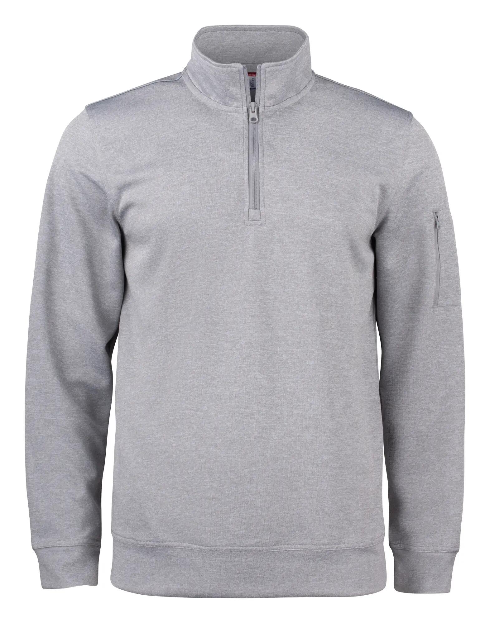 clique Basic Active Half Zip – grey melange 1/4