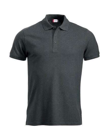 clique Polo Manhattan w kolorze anthracite melange z paskami jaquard