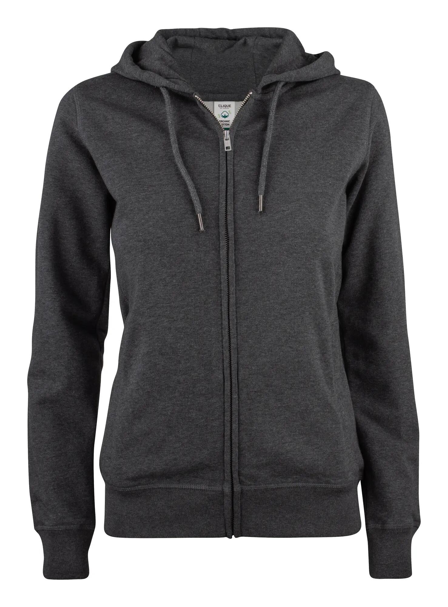clique Premium OC Hoody Full Zip Women — dameshoodie van biologisch katoen – 1/4