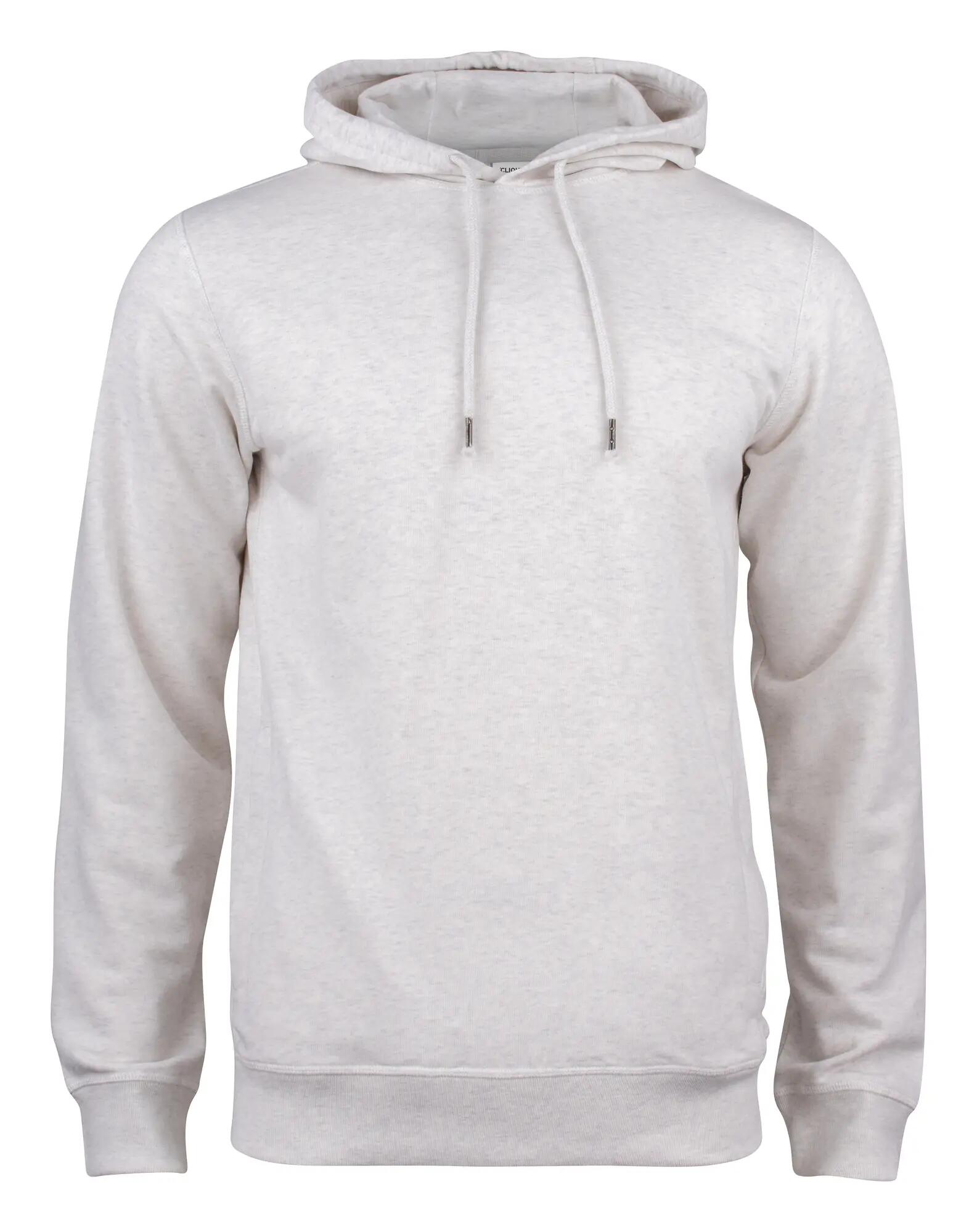 clique Premium OC Hoody algodão orgânico e poliéster reciclado – nature melange 1/4