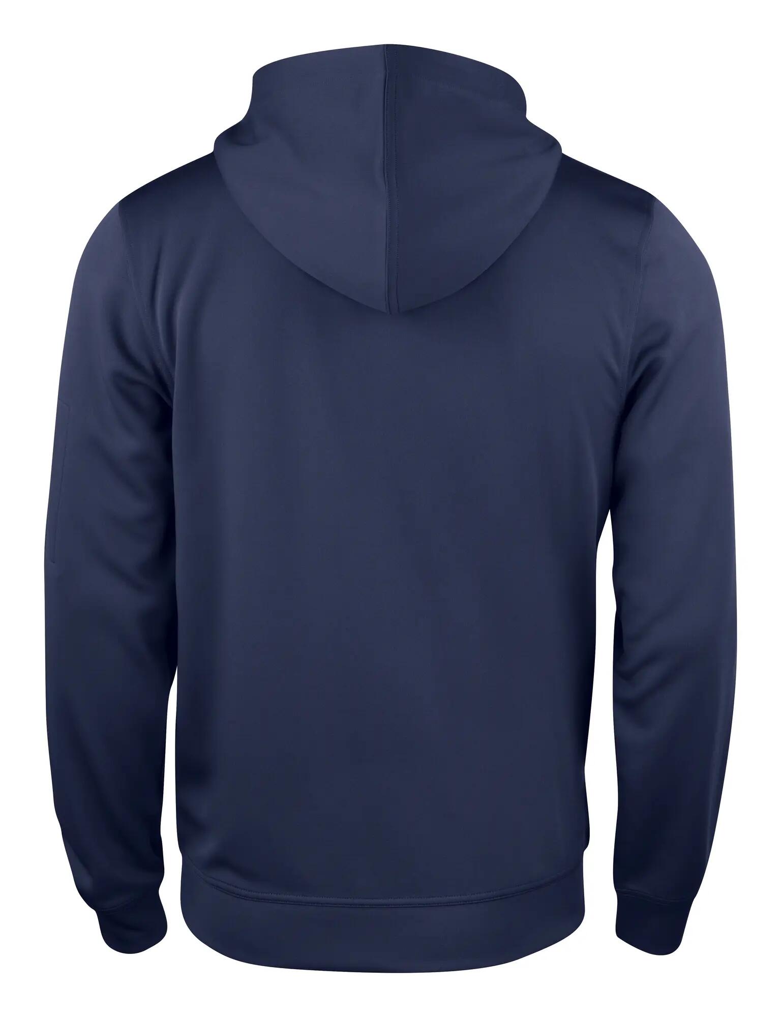 clique Basic Active Hoody Full Zip – capuchontrui in 100% polyester – dark navy 2/4