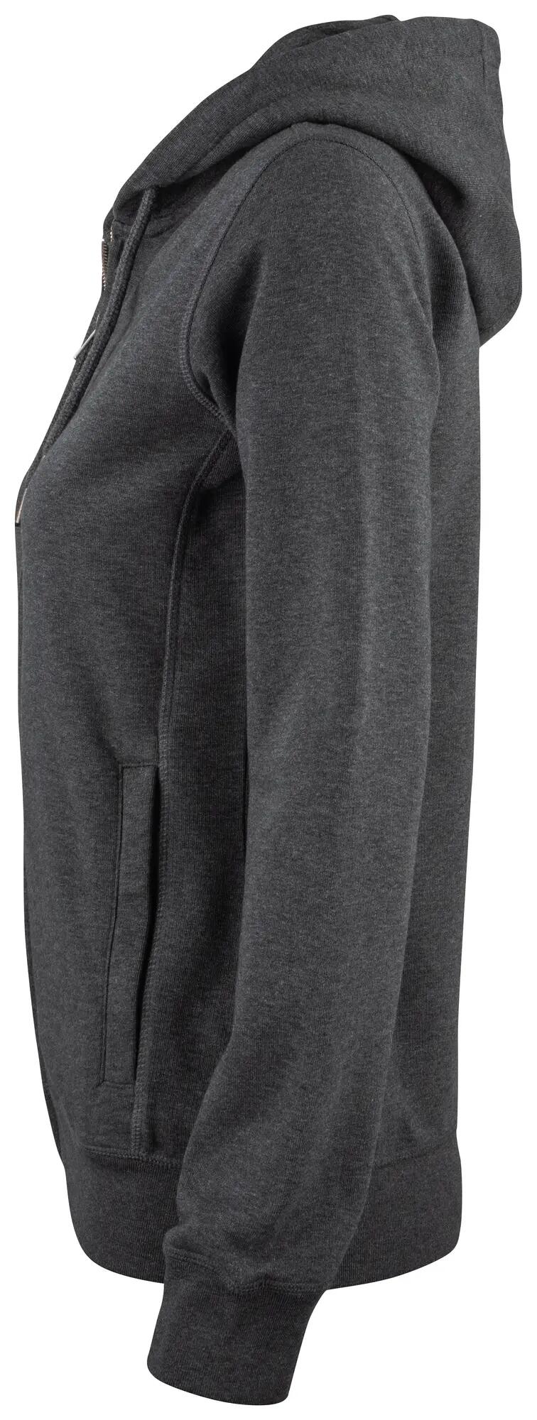 clique Premium OC Hoody Full Zip Women — dameshoodie van biologisch katoen – 3/4
