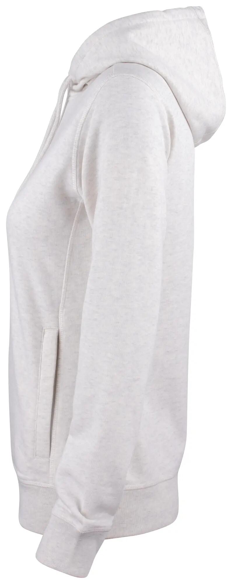 clique Premium OC Hoody Women van biologische katoenmix – nature melange 3/4