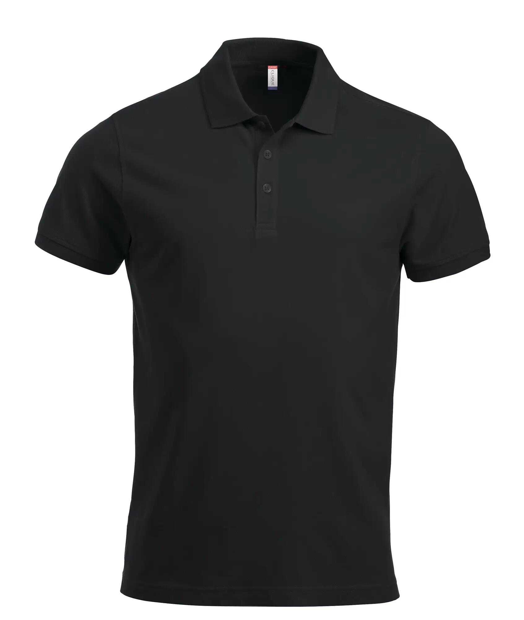 clique Classic Lincoln S/S polo en coton, coupe modernisée – black 1/4