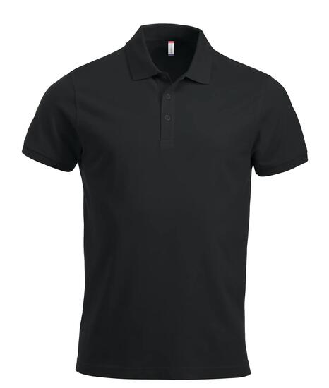 clique Classic Lincoln S/S polo homme — coupe moderne, noir – black