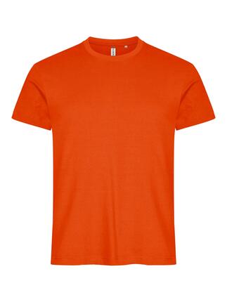 clique Basic‑T — eng anliegendes Herren‑T‑Shirt aus Baumwolle – blood orange