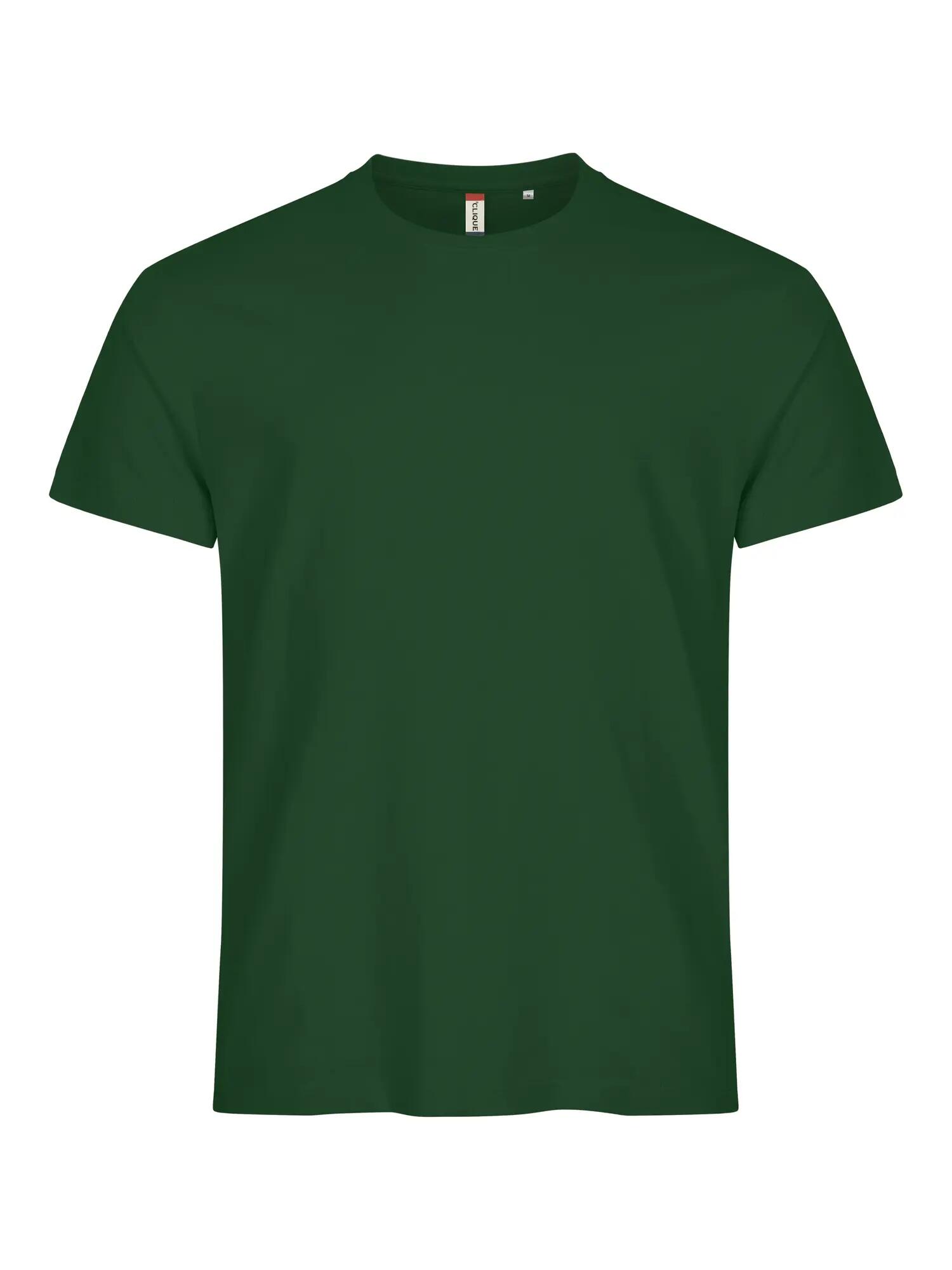 clique Basic-T Eng anliegendes T-Shirt aus Baumwolle, bottle green 1/5
