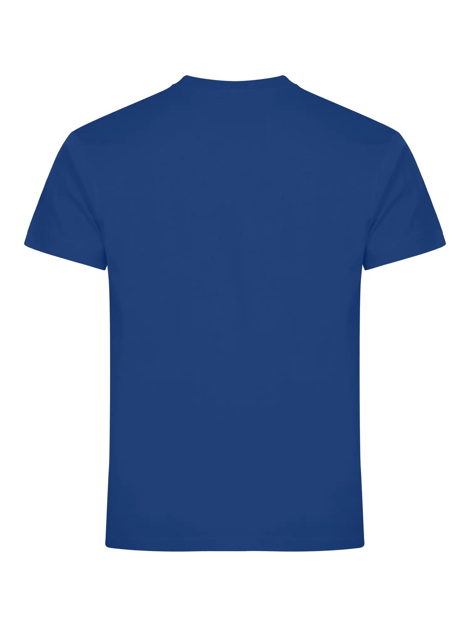 clique Basic-T T-Shirt Slim Fit aus Baumwolle, gerippter Kragen – blue 2/5