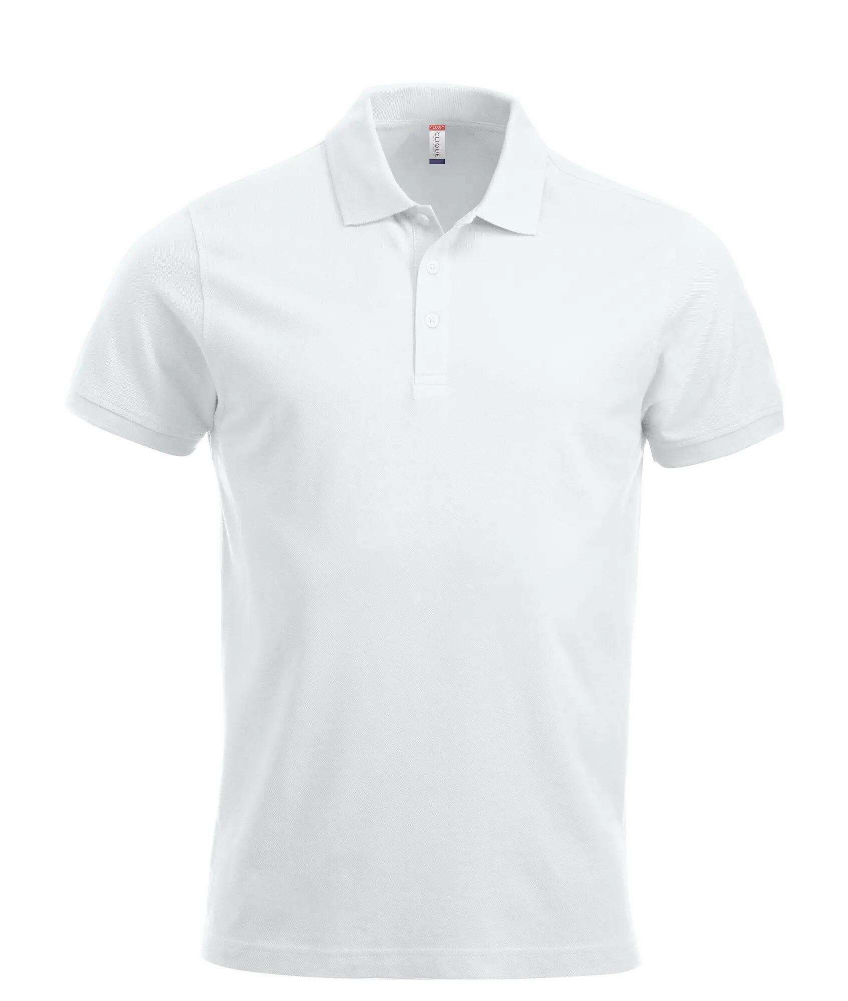 clique Classic Lincoln S/S Poloshirt — moderne Passform, 100% Baumwolle – white 1/4