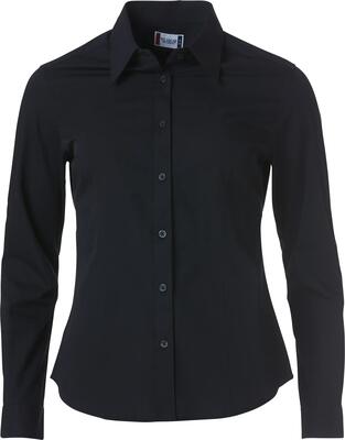 Clique clare - dames long sleeve shirt van katoen, zwart – black