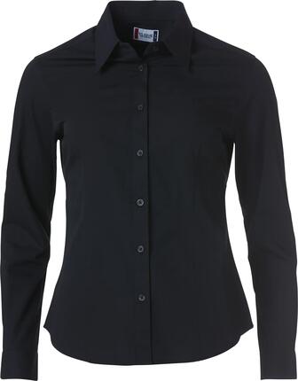 clique Clare - Dames long sleeve shirt van katoen, zwart – black