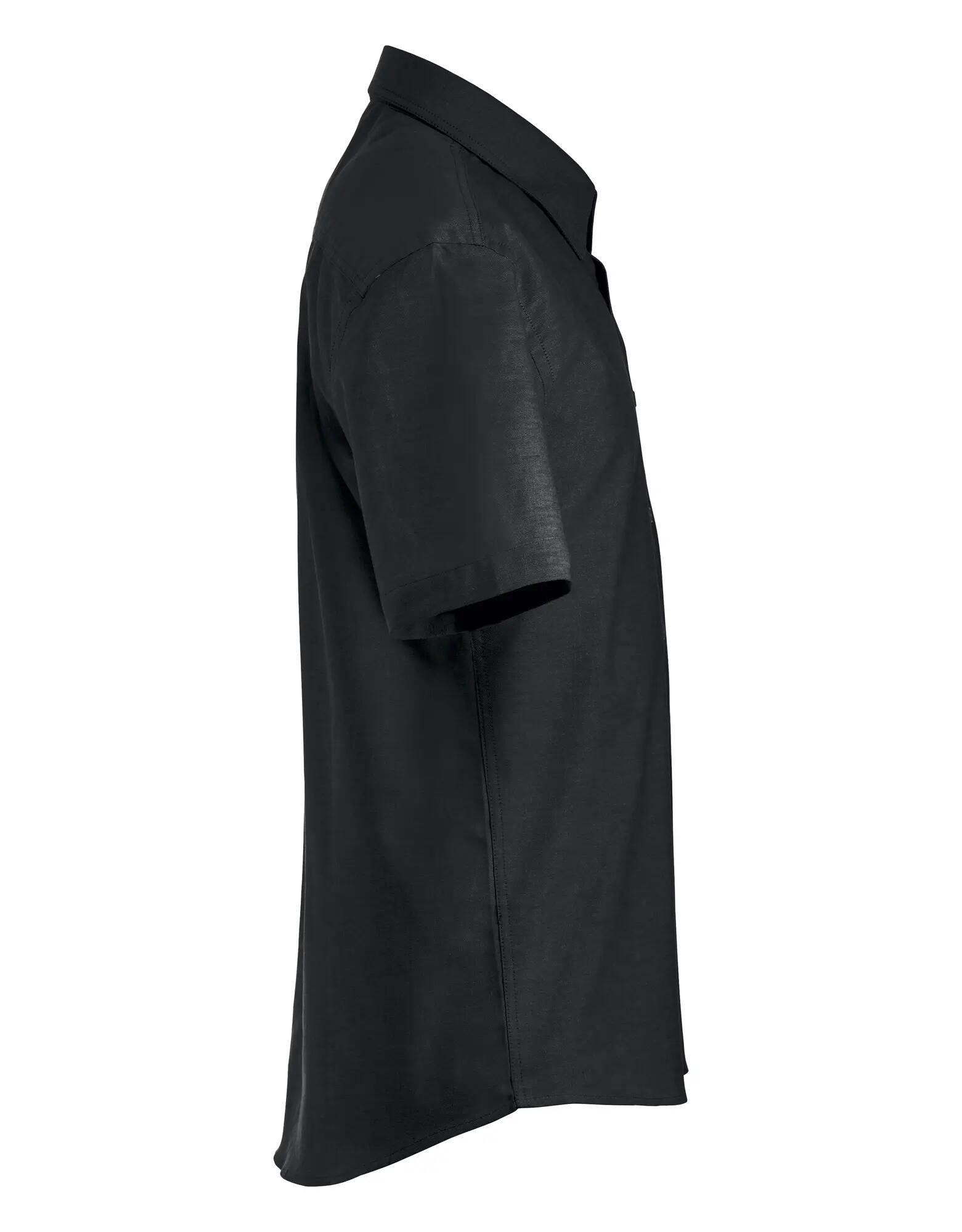 clique Cambridge camisa Oxford manga corta 100% algodón negra – black 4/4