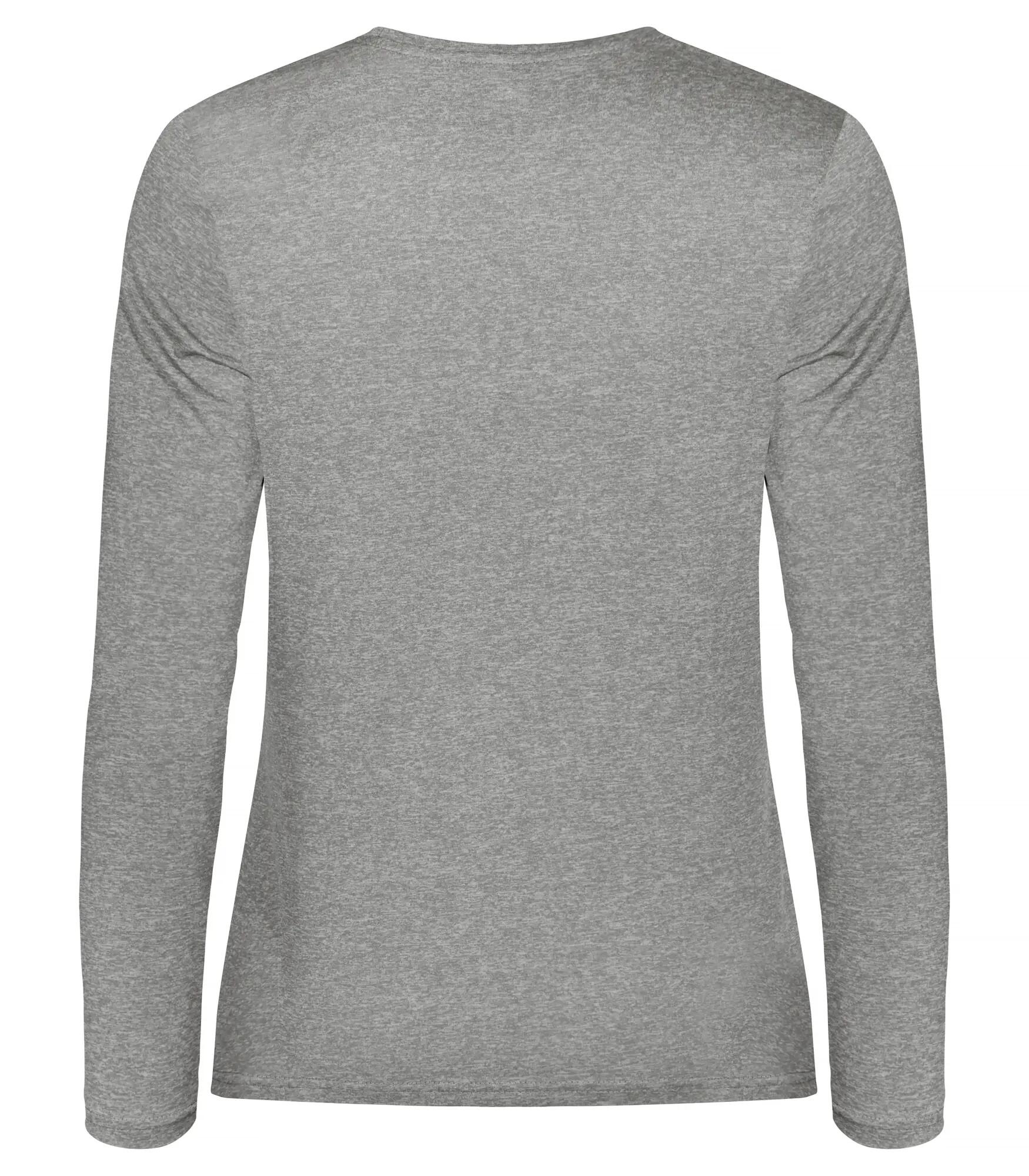 clique Basic Active-T L/S Women – Grey Melange 2/4