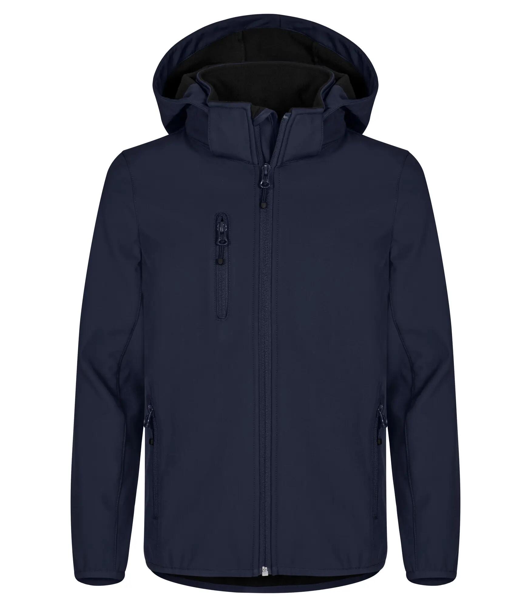 clique Classic Softshell Jacket Junior – 3 camadas, poliéster reciclado – Dark 1/4