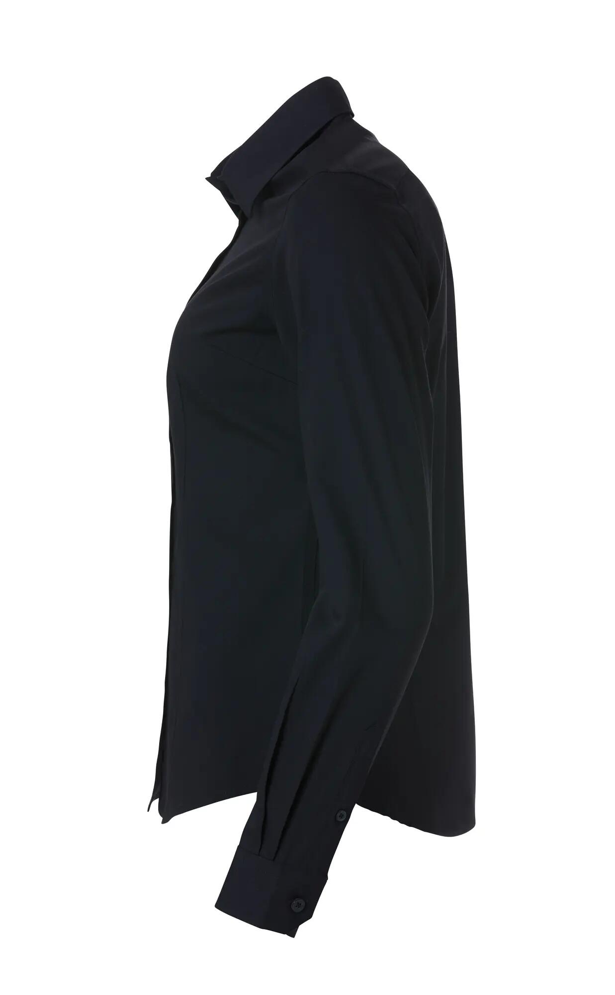 clique Clare dames overhemdbloes lange mouw 100% katoen zwart – black 3/4