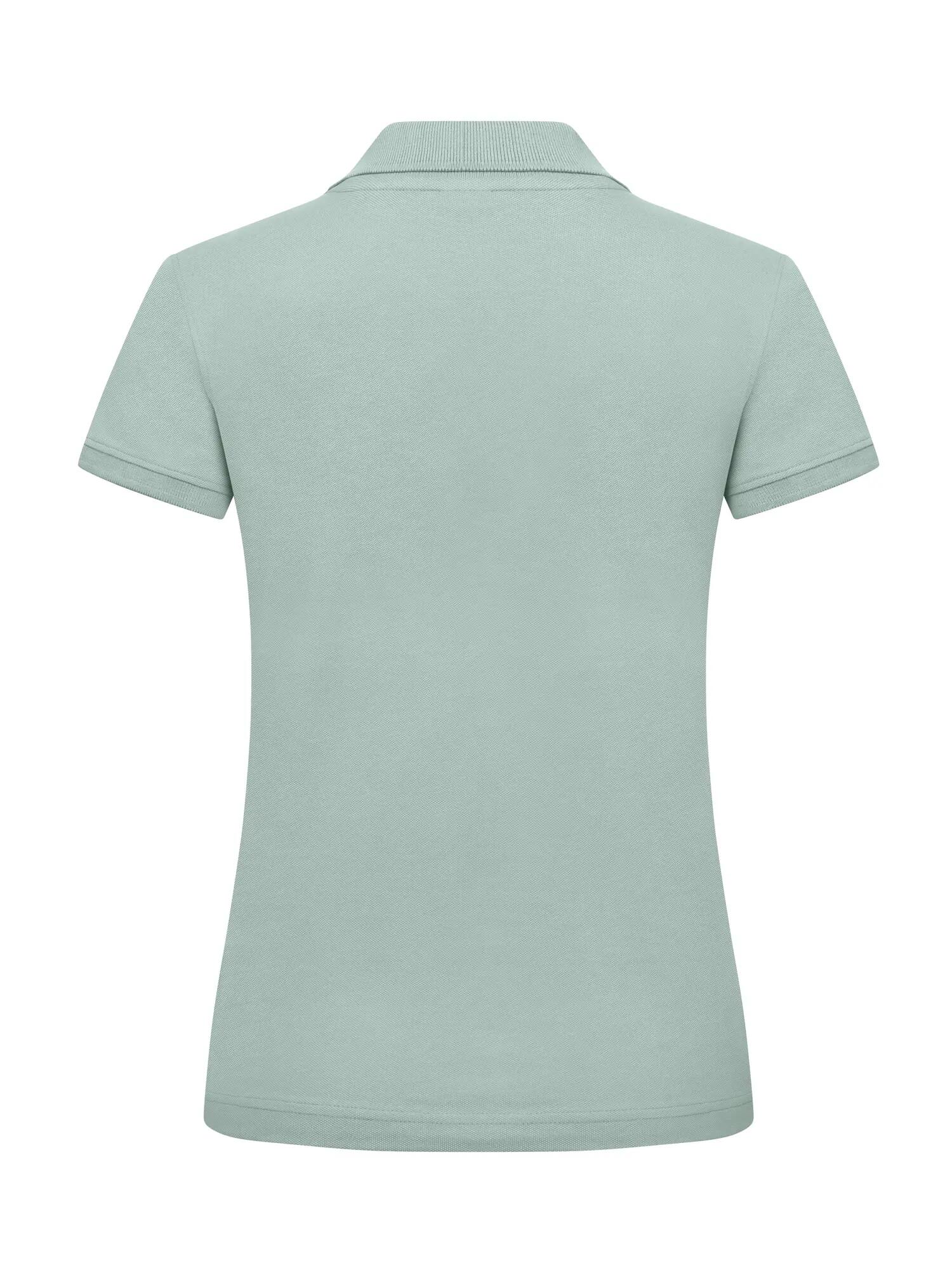clique Classic Marion S/S Polo – corte moderno, 100% algodão – Sage Green 3/4