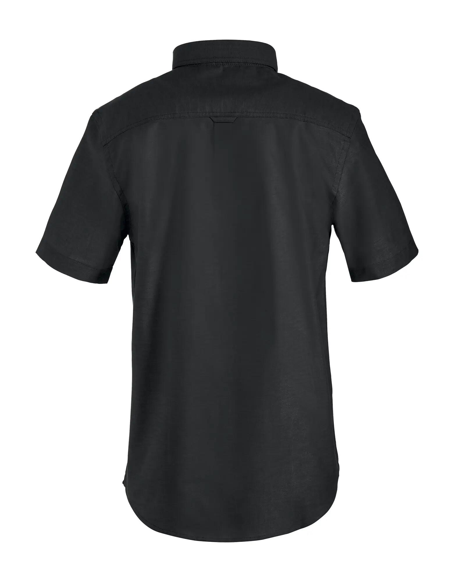 clique Cambridge camisa Oxford manga corta 100% algodón negra – black 2/4