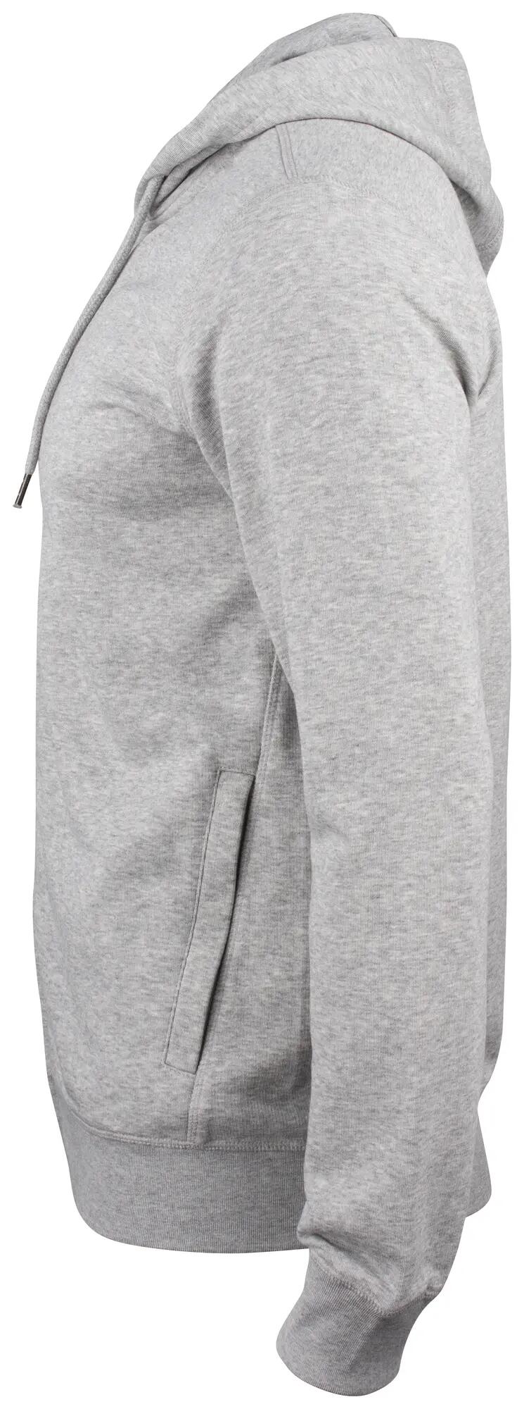 clique Premium OC Hoody Full Zip Bio-Baumwolle grau melange – grey melange 3/4