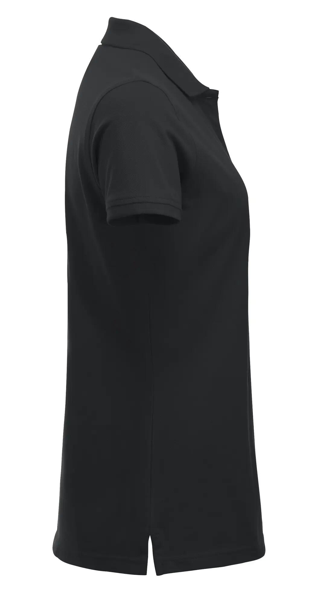 clique Classic Marion S/S damskie polo z bawełny, nowoczesny krój – black 4/4