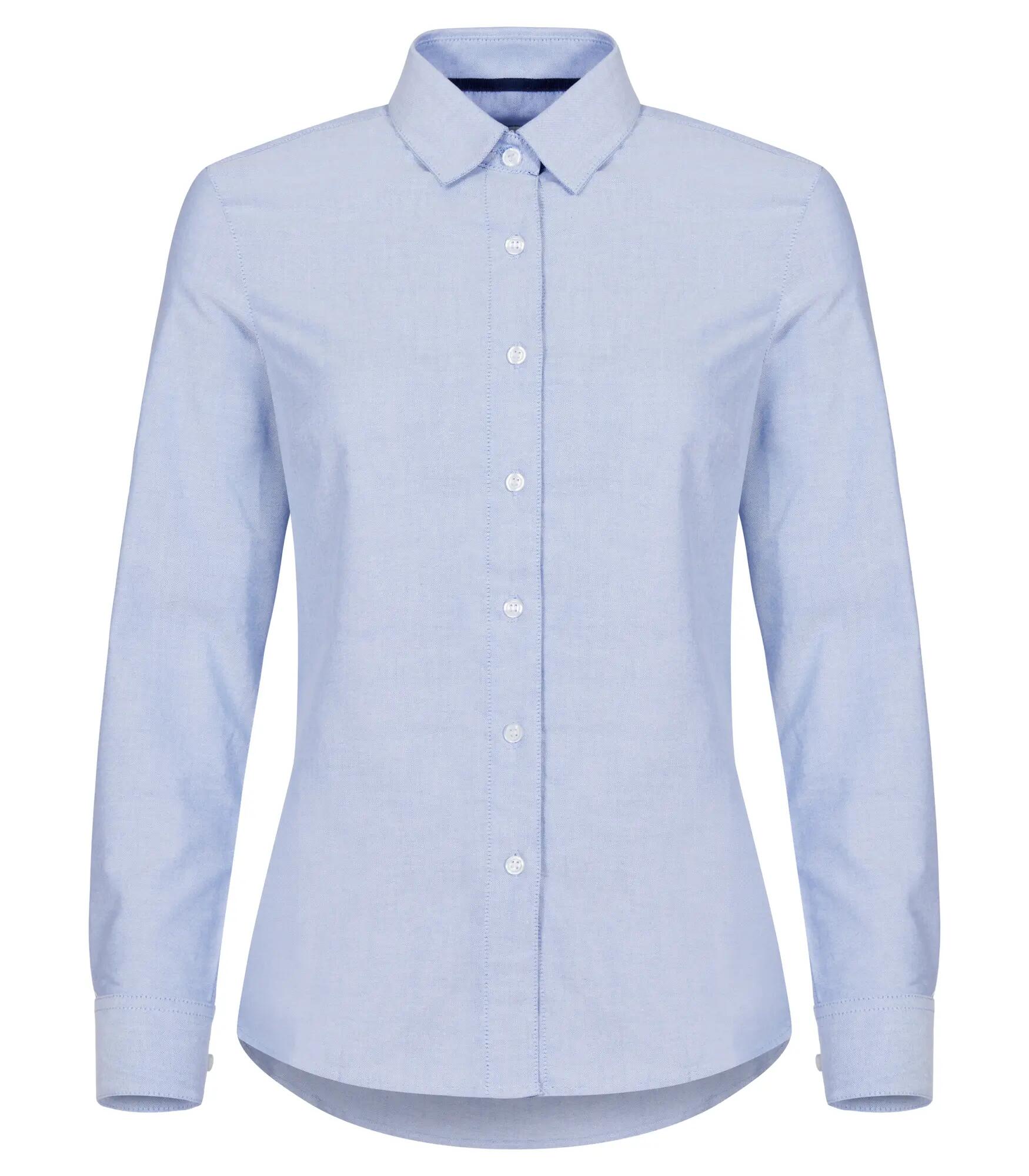 clique Damen Oxford-Hemd langarm 100% Baumwolle - royal blue 1/7