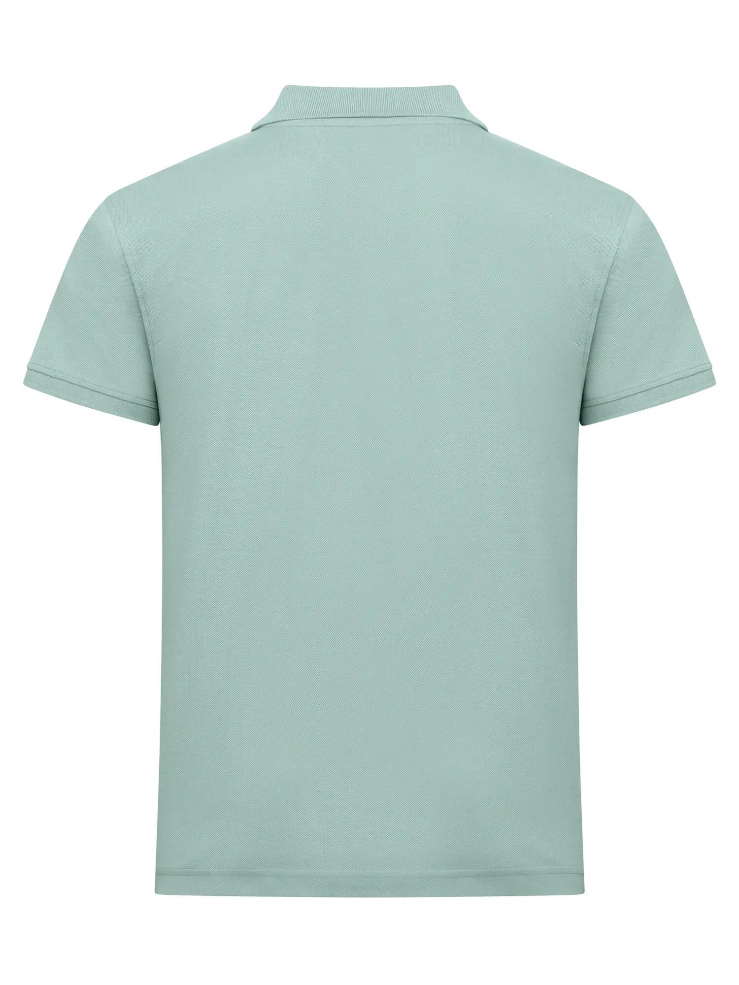 clique Classic Lincoln S/S polo em algodão, corte moderno – Sage Green 4/4