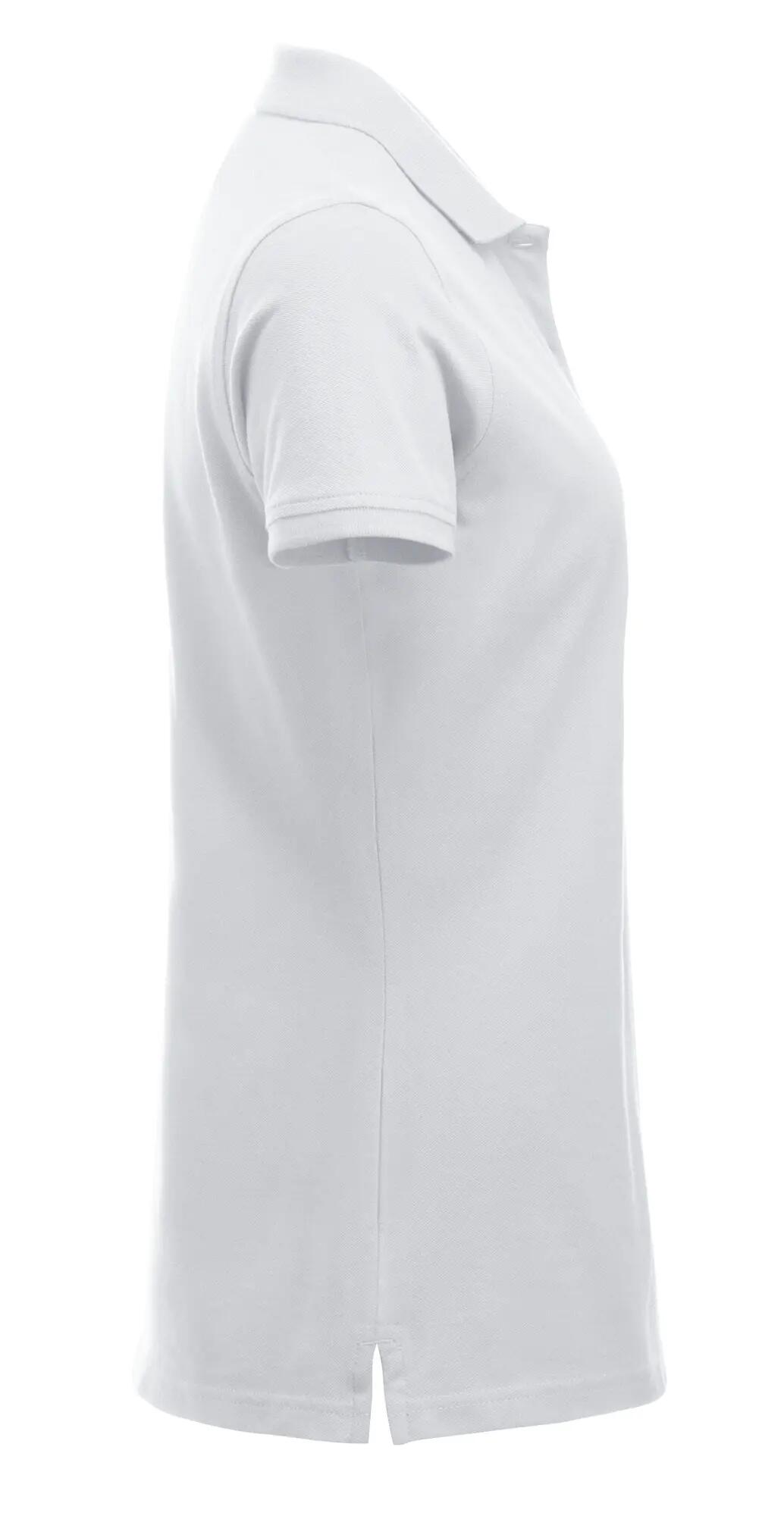 clique Classic Marion S/S polo mulher, corte moderno, 100% algodão, branco – 3/4
