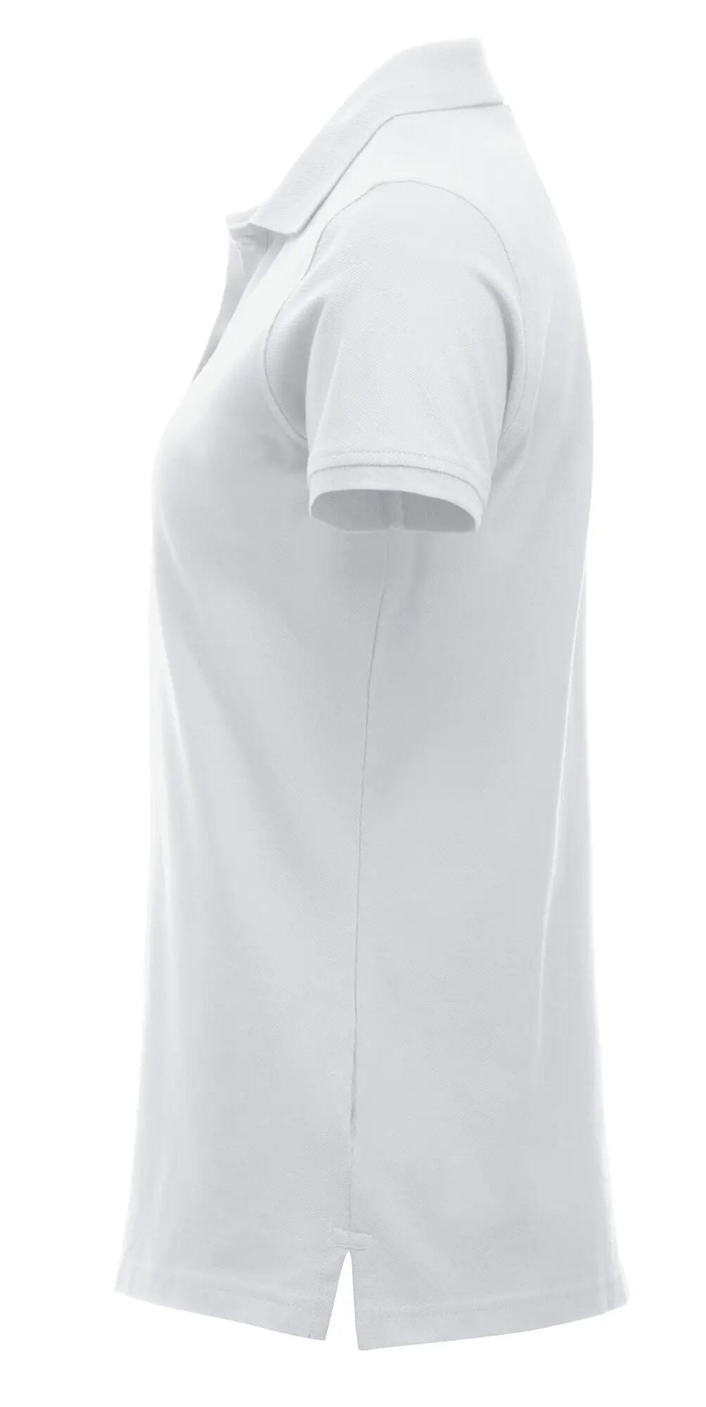 clique Classic Marion S/S polo mulher, corte moderno, 100% algodão, branco – 2/4