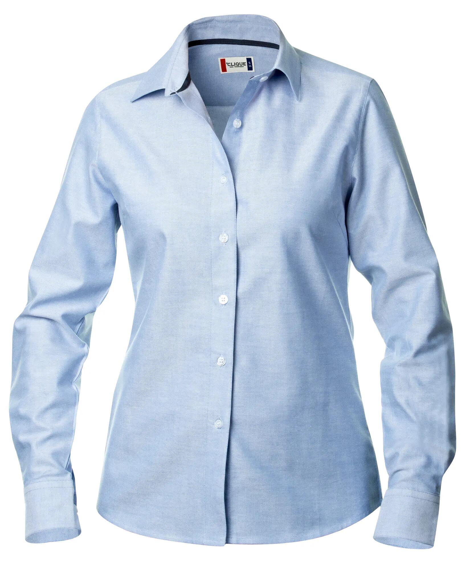 clique Damen Oxford-Hemd langarm 100% Baumwolle - royal blue 3/7