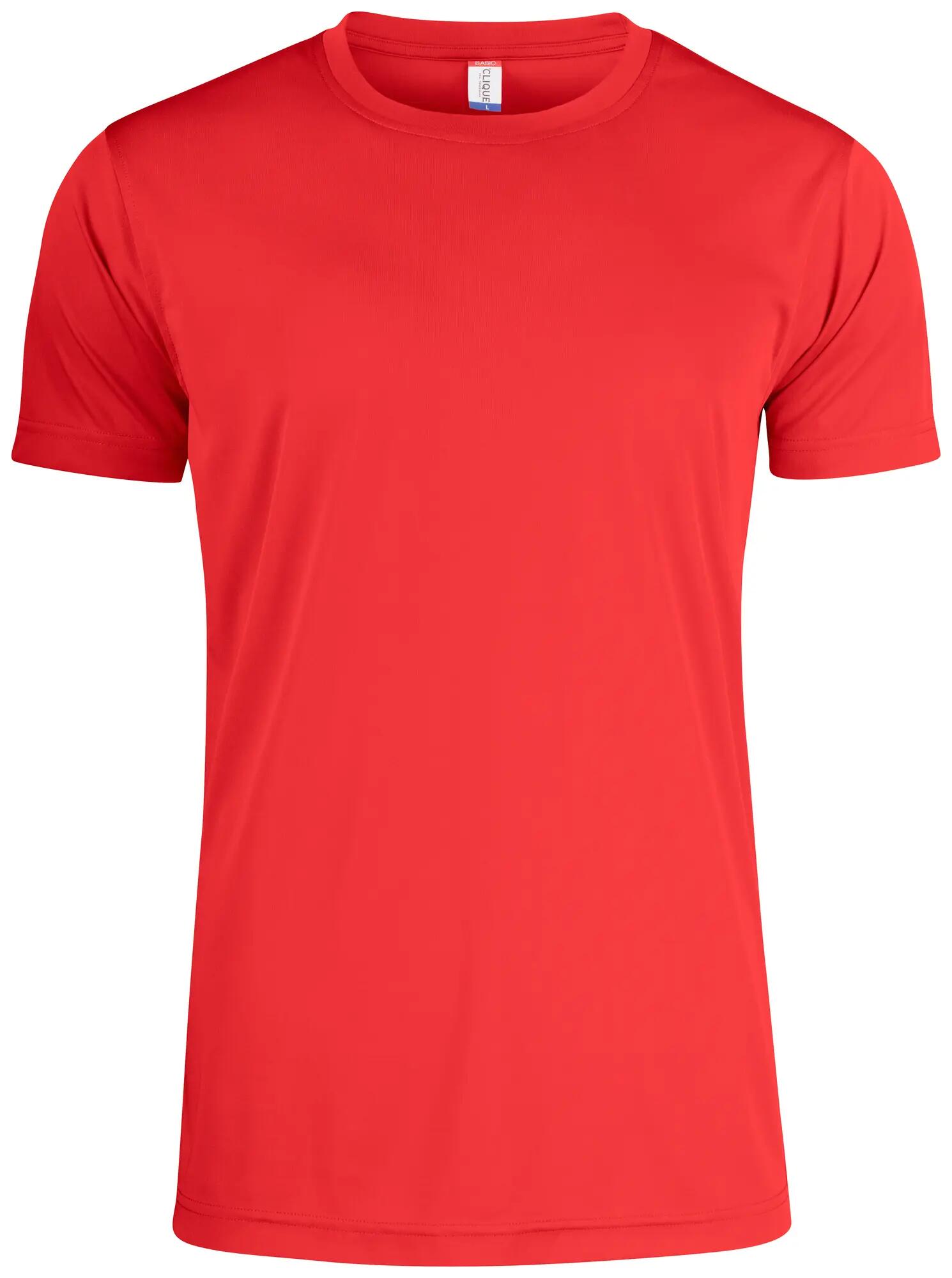 clique Basic Active-T Junior t-shirt 100% poliéster UV/50 – red 1/4