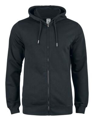 Clique premium oc hoody full zip - hoodie van biologisch katoen – black