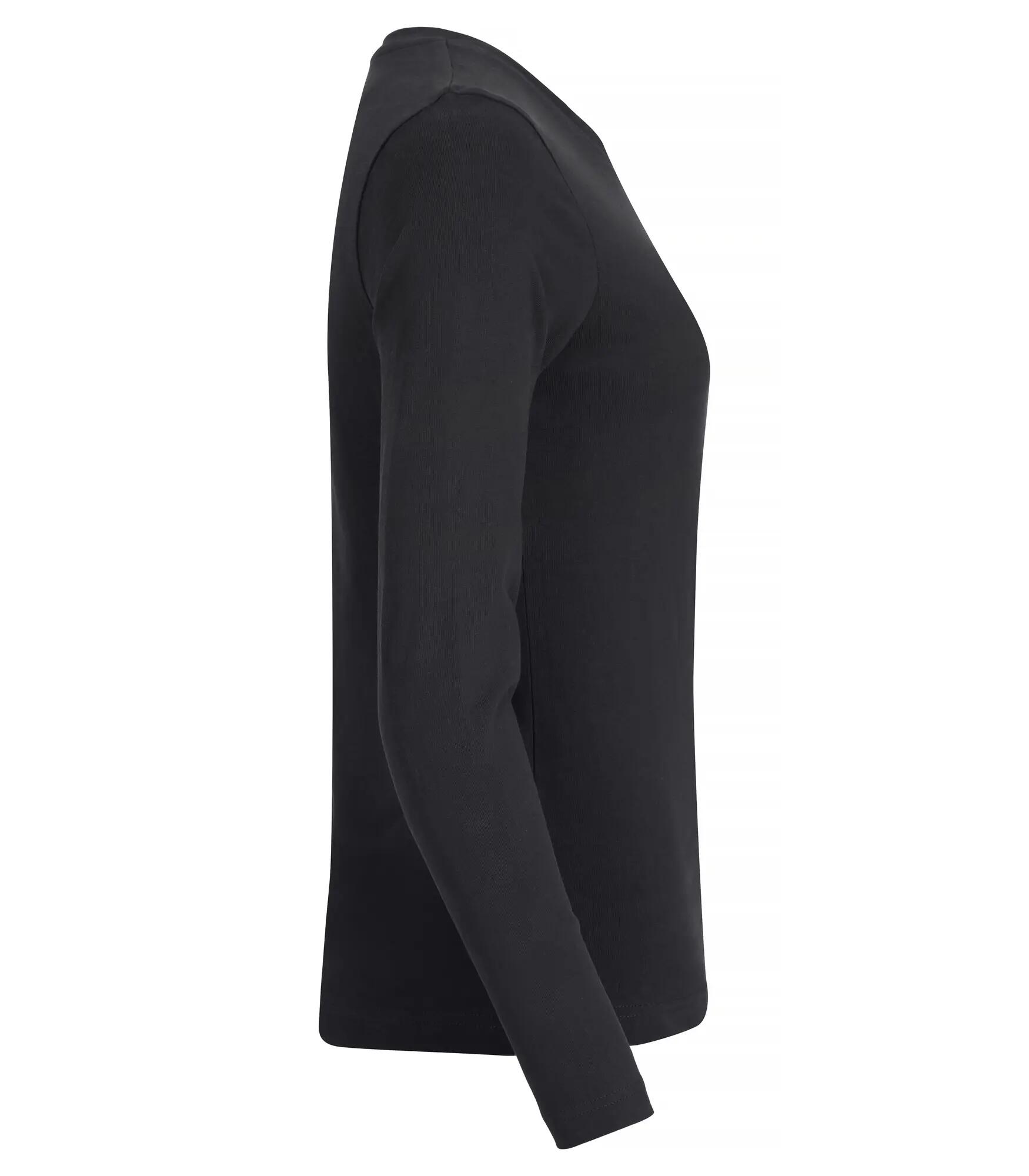 clique Premium Fashion-T L/S Women - Manga larga, algodón – Black 4/4