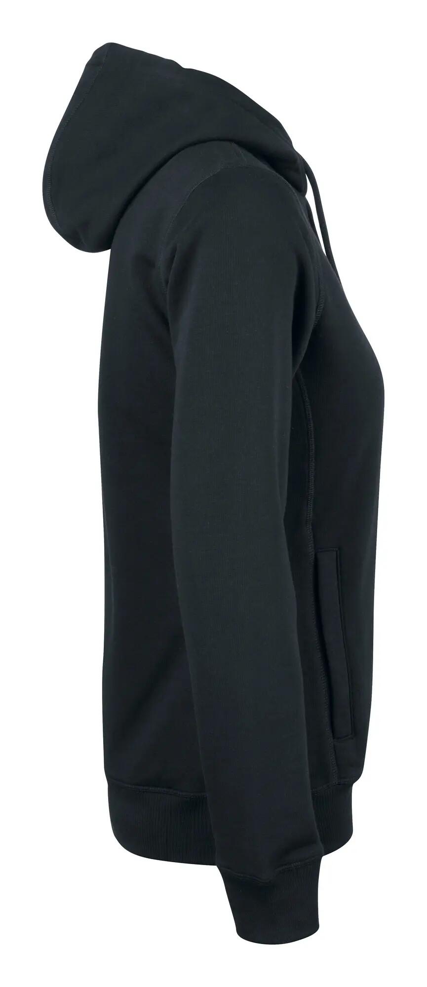 clique Premium OC Hoody Full Zip Women – hoodie em algodão biológico – black 4/4