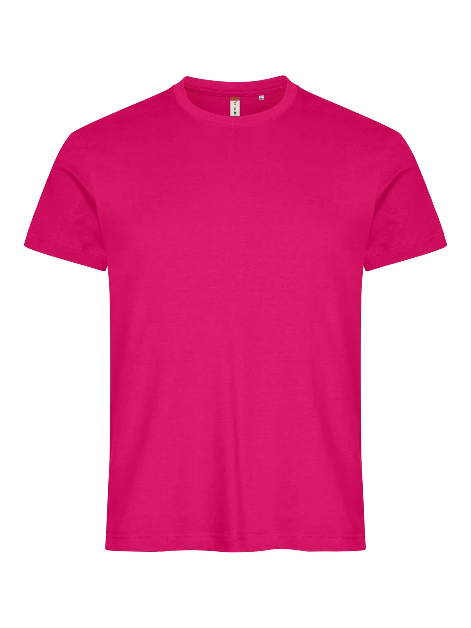 clique Basic-T T-shirt męska z bawełny, dopasowany krój – bright cerise 1/5