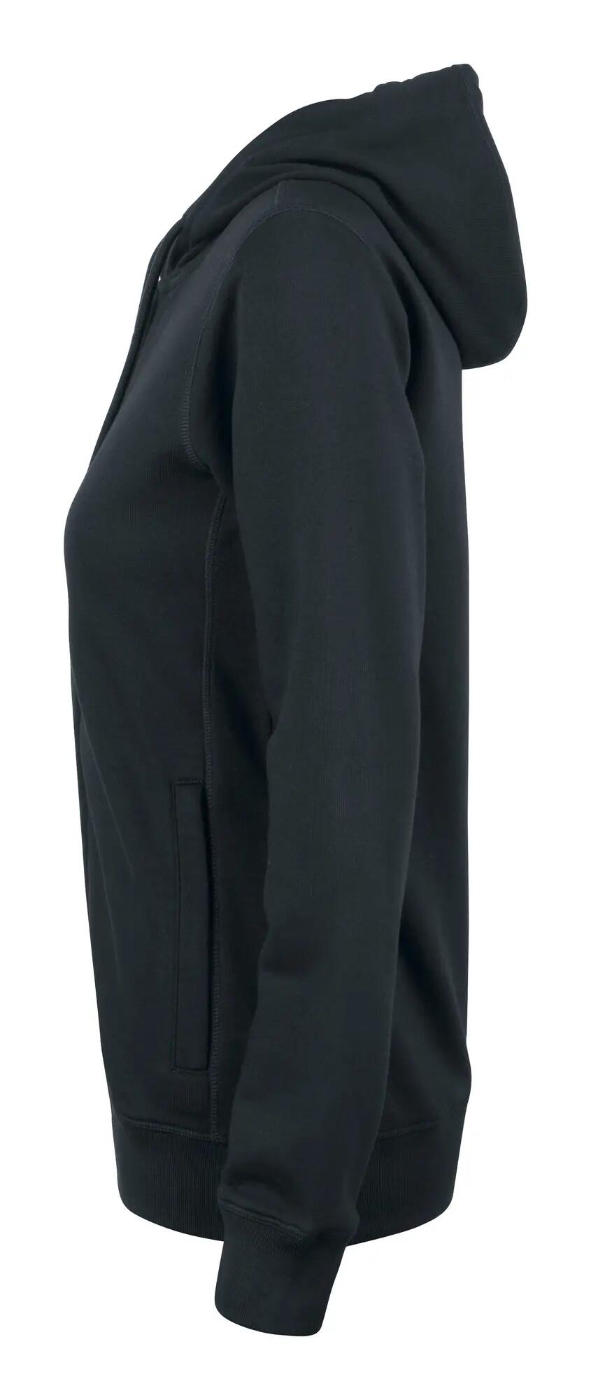 clique Premium OC Hoody Full Zip Women – hoodie em algodão biológico – black 3/4