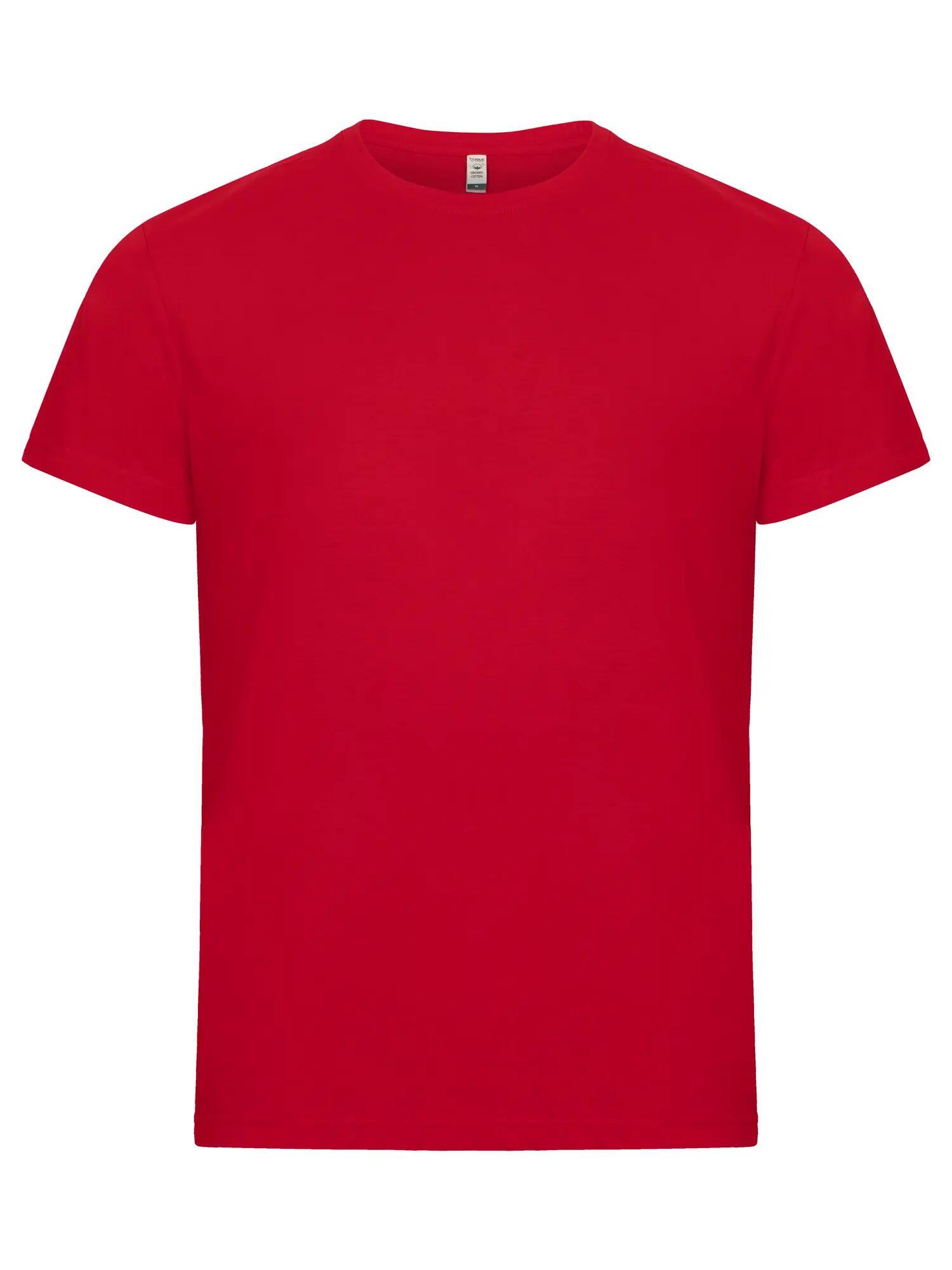 clique Classic OC-T heren T‑shirt 100% biologisch katoen rood – red 1/4