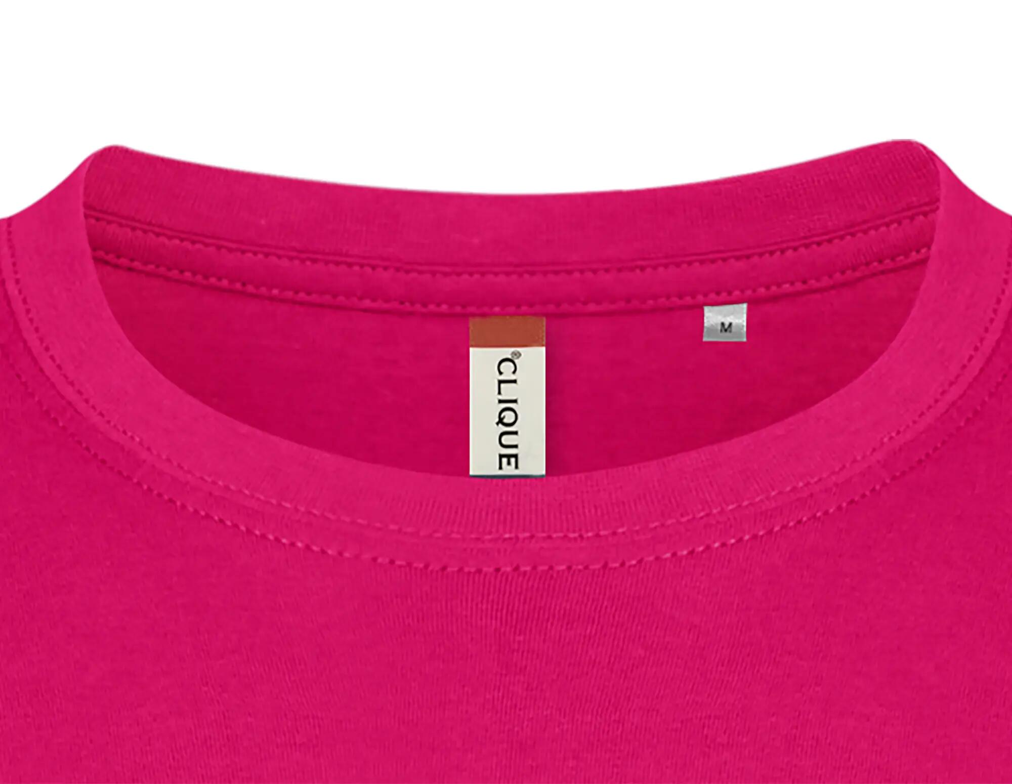 clique Basic-T T-shirt męska z bawełny, dopasowany krój – bright cerise 5/5