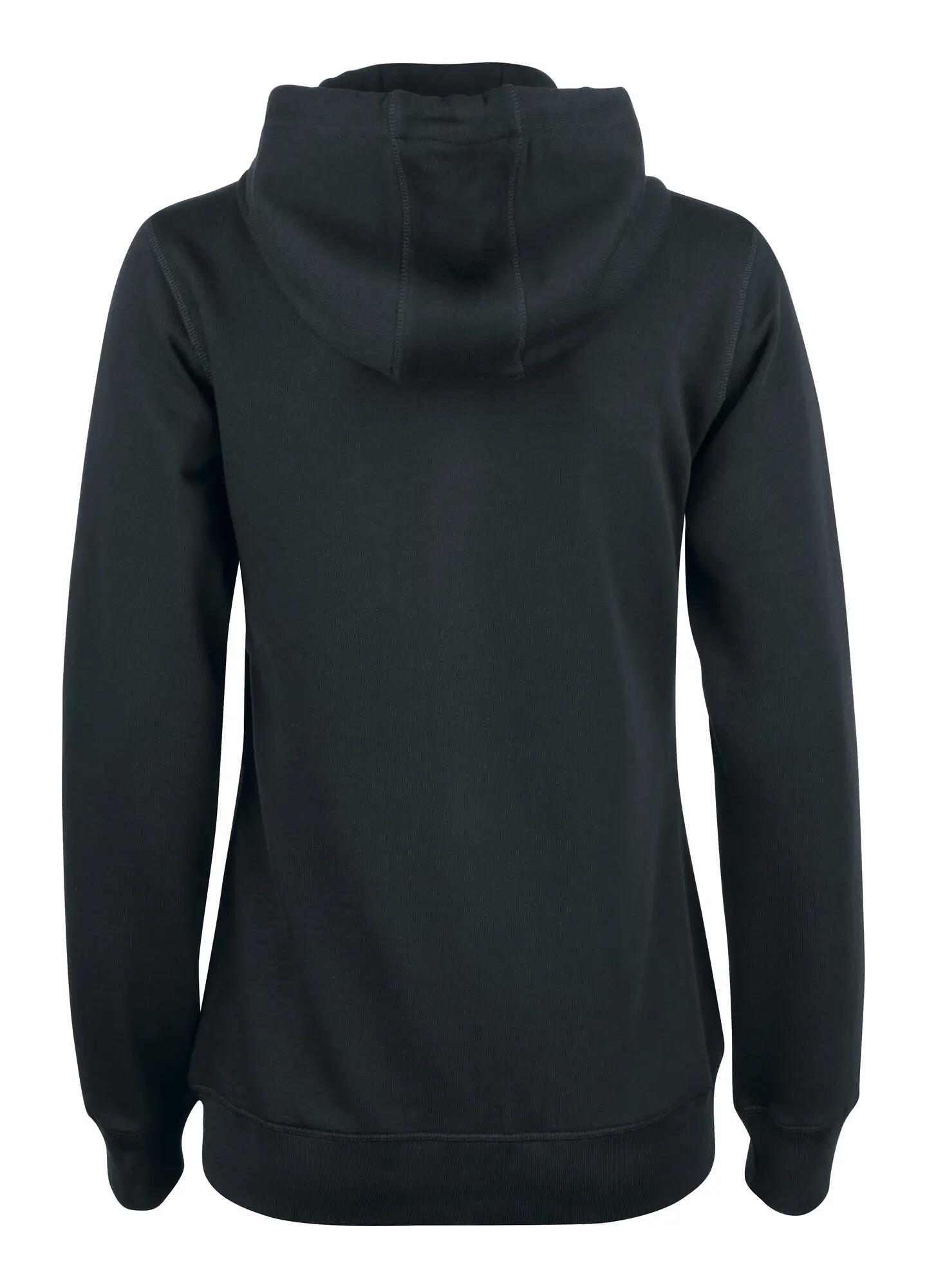 clique Premium OC Hoody Full Zip Women – hoodie em algodão biológico – black 2/4