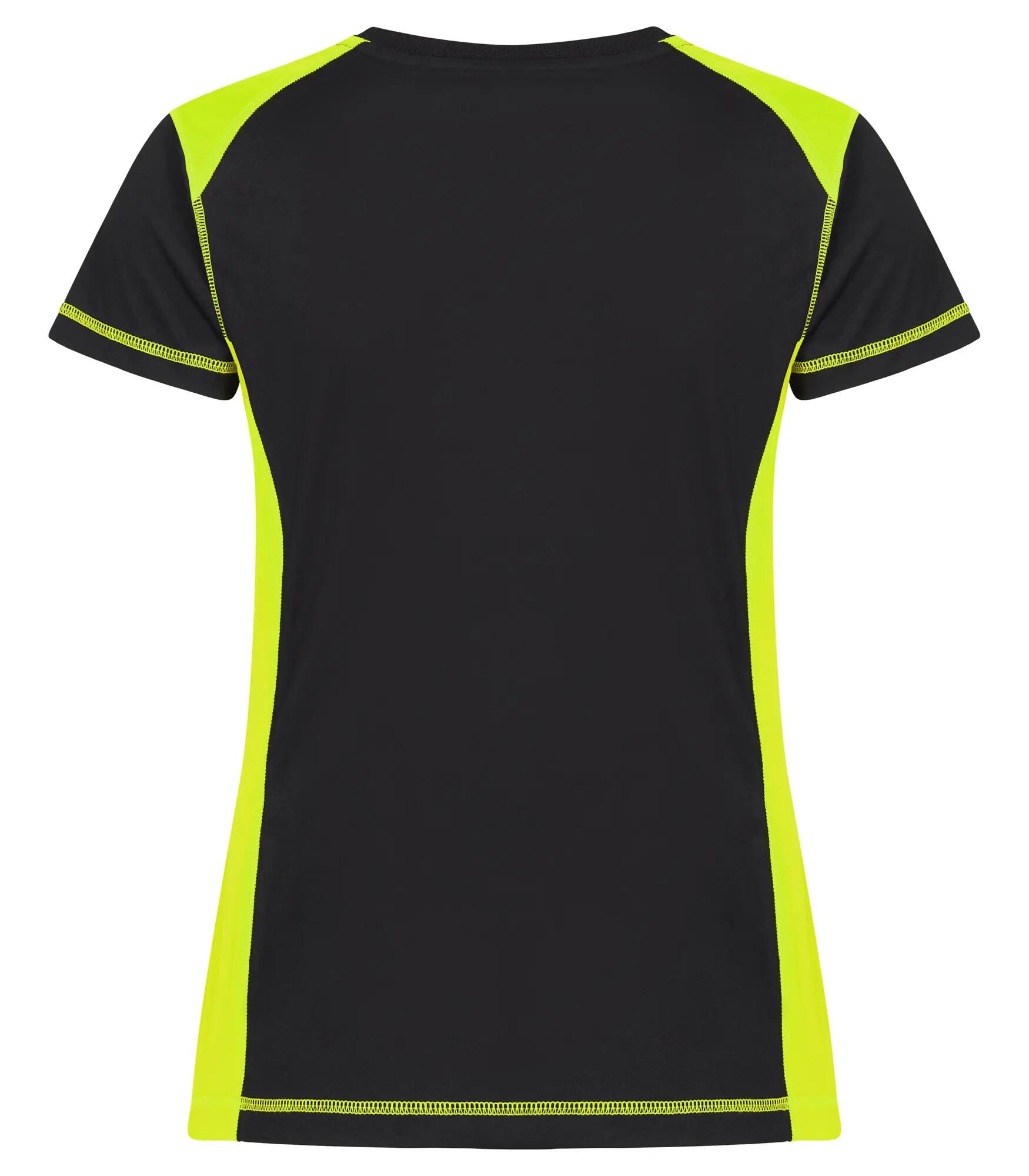 clique Ambition-T Women contrast T-shirt zichtbaarheid – Visib Yellow 2/4